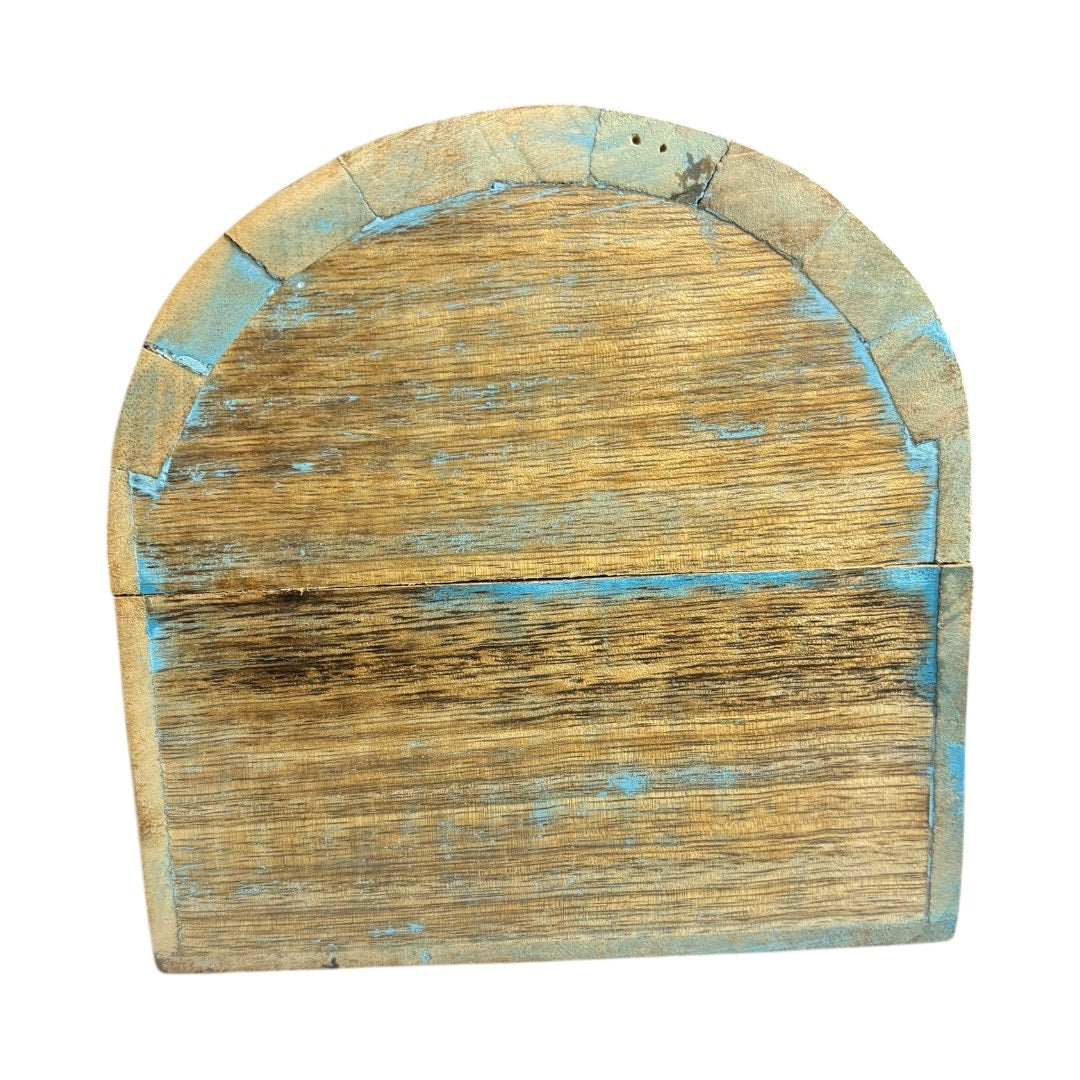 Handmade Blue Wash Wood Storage Box