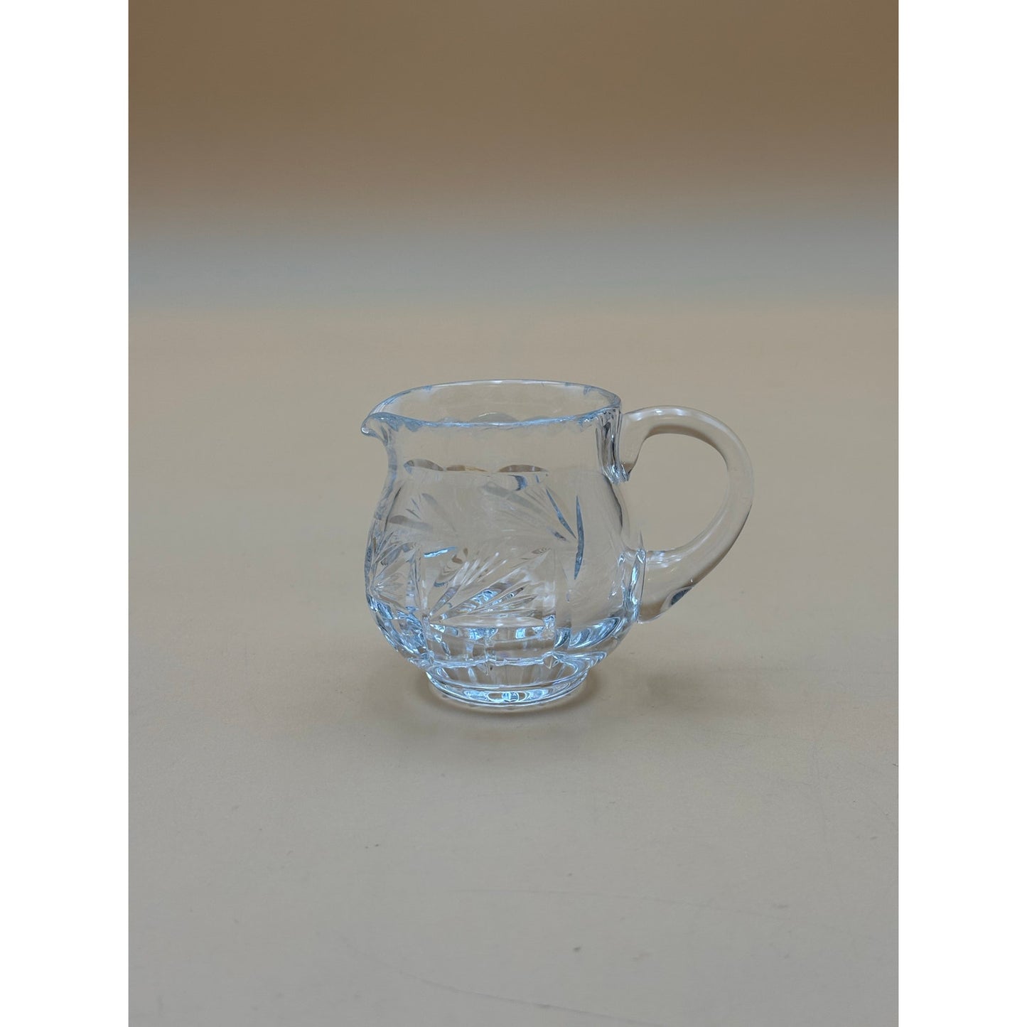 Vintage Cut Crystal Glass Mini Pitcher
