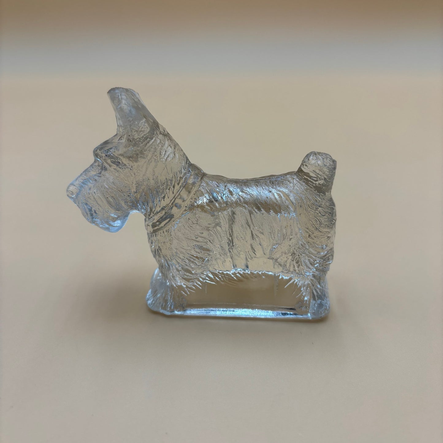 Vintage Clear Glass Scottie Dog Figurine – 4.25” Long – Depression Glass Style