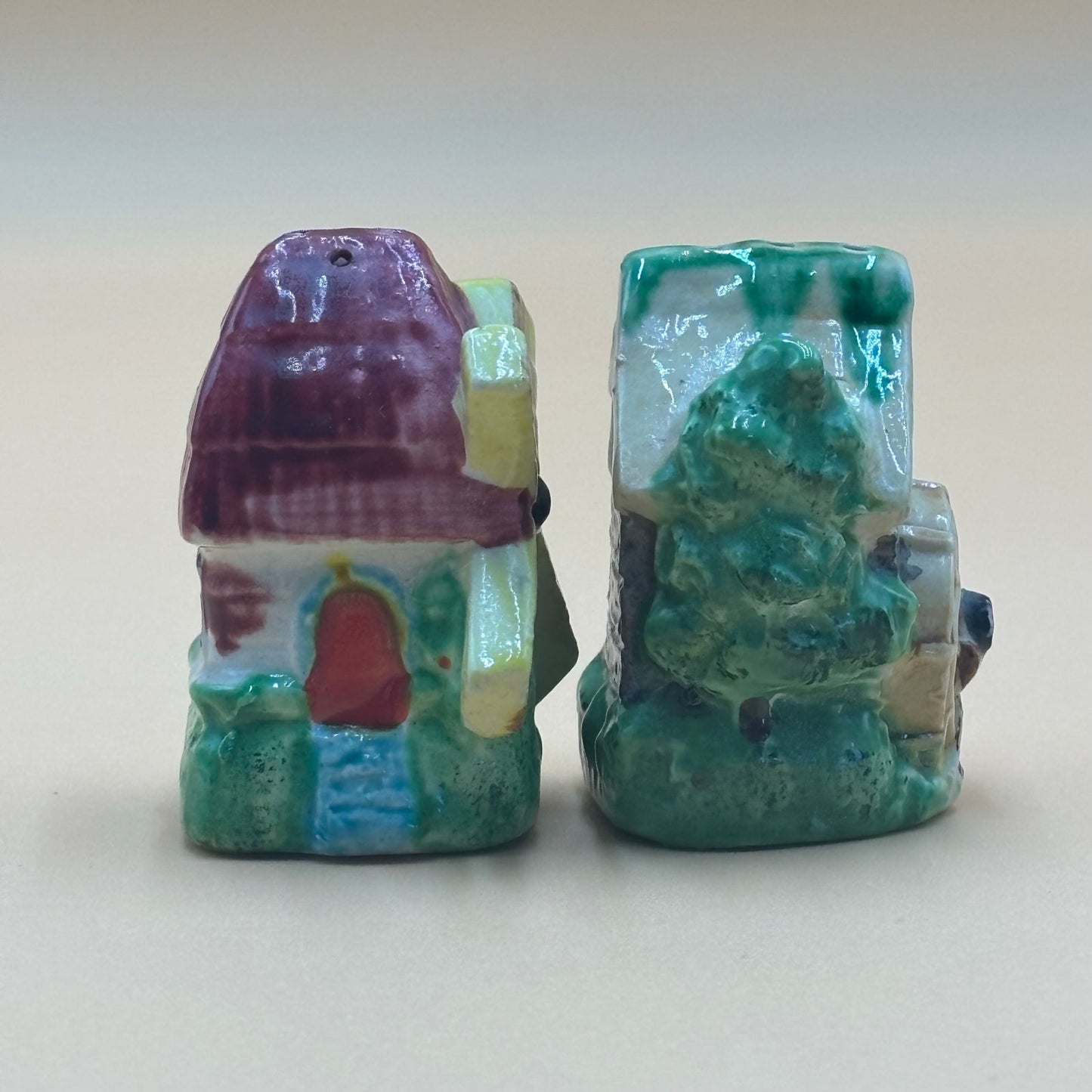 Vintage Hand Painted Royal Japan Miniature Windmill Salt & Pepper Set