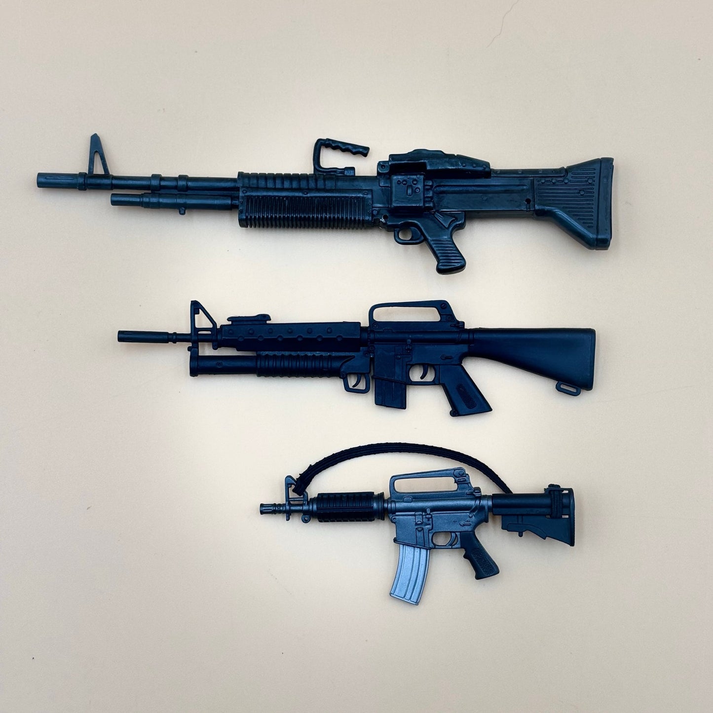 Vintage 1:6 Scale Action Figure Weapons Lot – FAL Rifle, M16 Rifle, and M4 Carbine