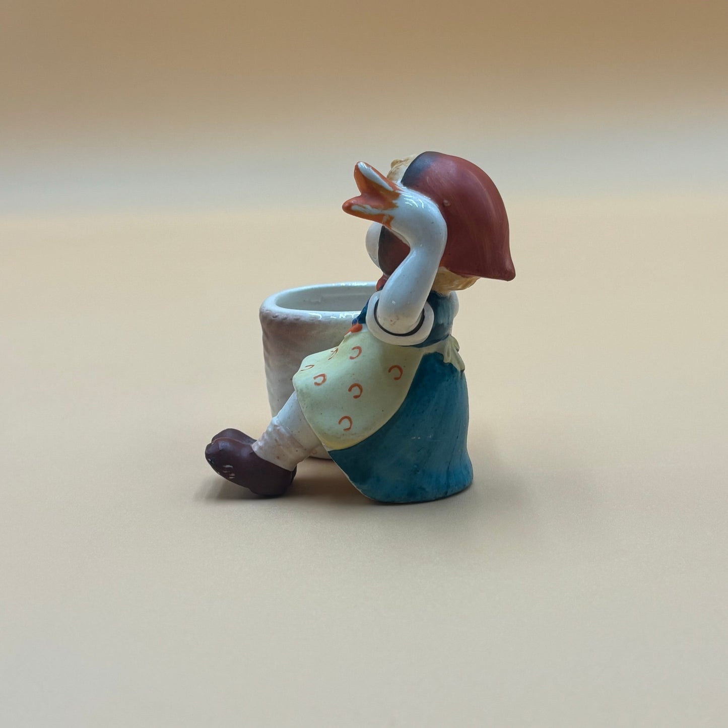 Vintage Japanese Girl with Bonnet Planter - Ceramic Trinket Dish