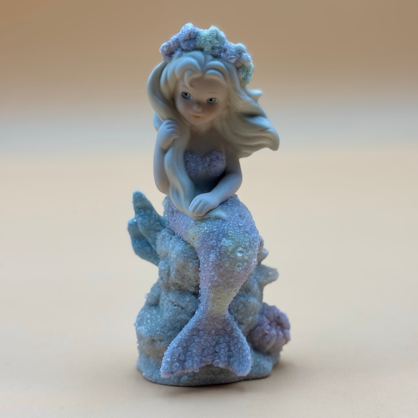 1993 Enesco Coral Kingdom Athena Mermaid Shimmer Stone Figurine
