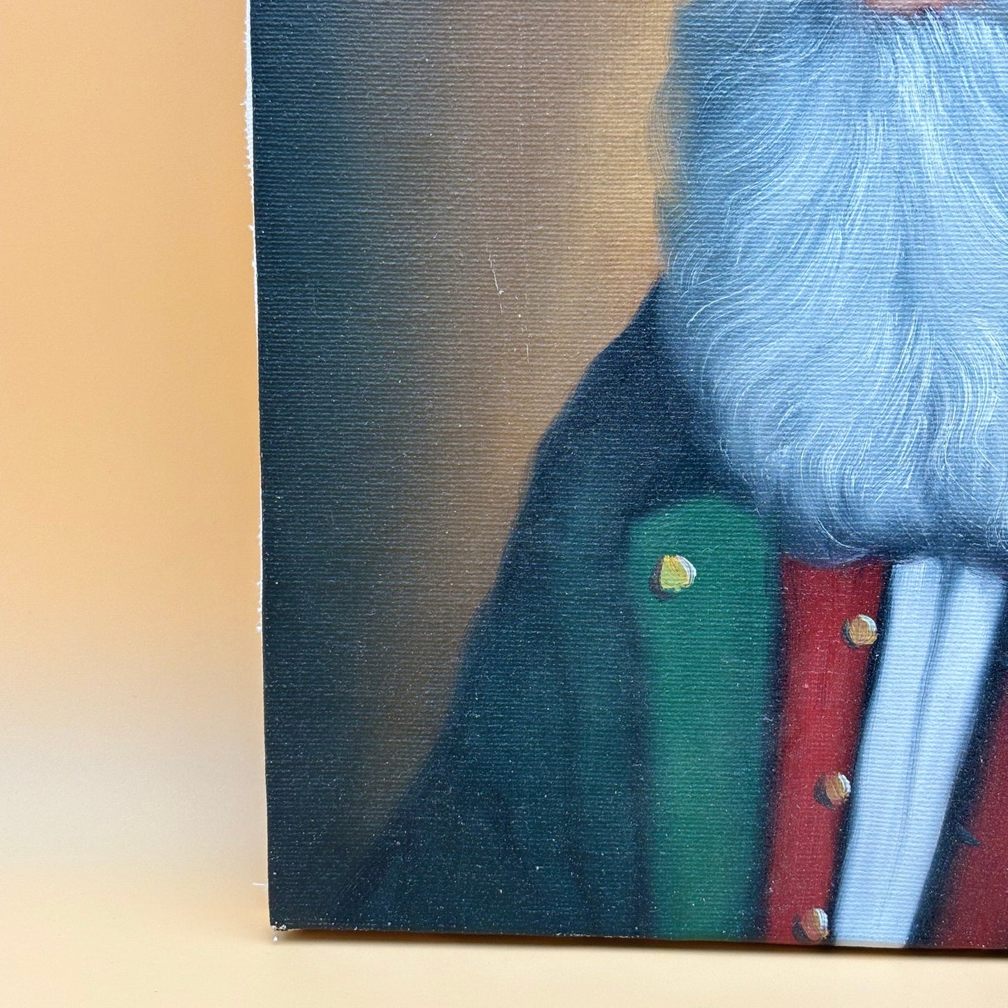 Signed Vintage “Van Meer” Bearded Gentleman Portrait – Oil on Canvas (16″×12″)
