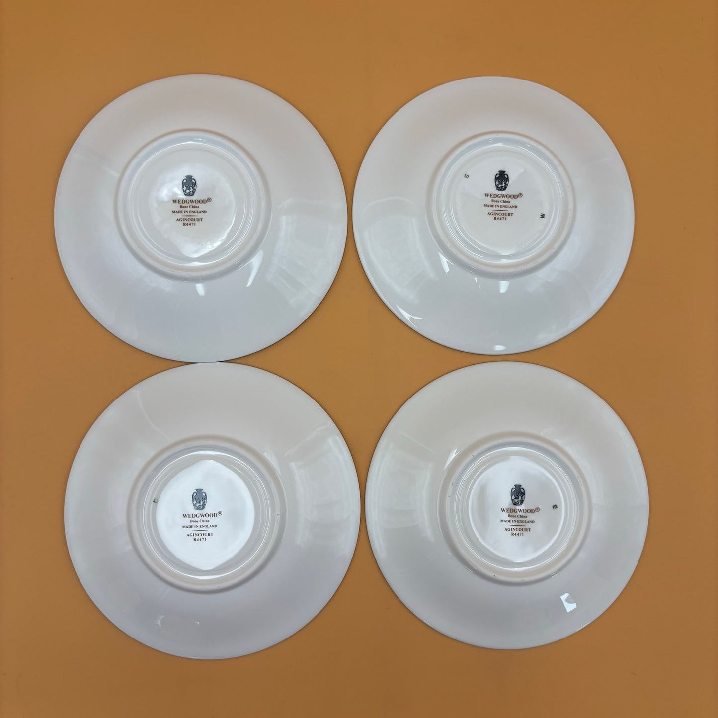 Wedgwood Bone China “Agincourt” 4-Cup & Saucer Tea Set