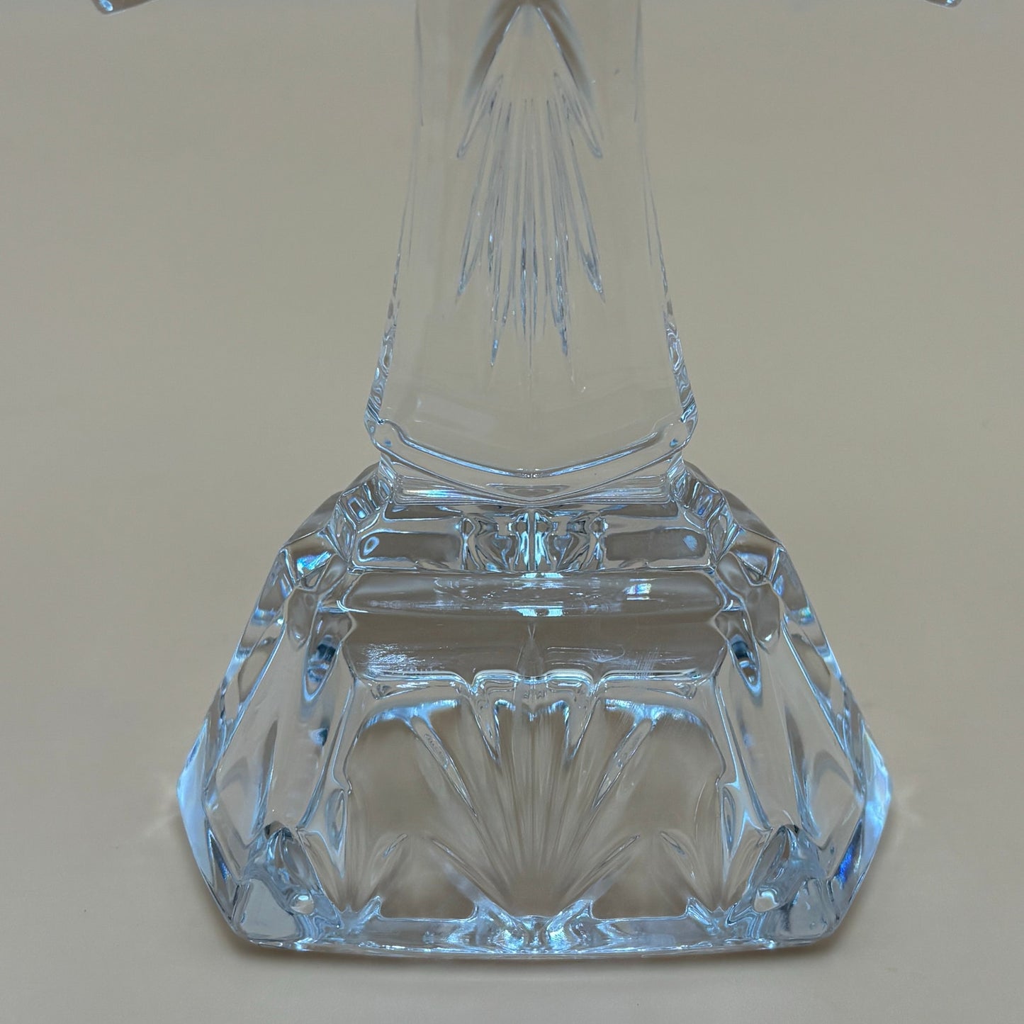 Crystal Cross Figurine - 7" Religious Home Decor