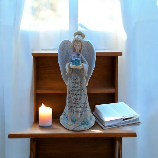 2002 Enesco Foundations Angel Figurine – Hebrews 13:2 by Karen Hahn