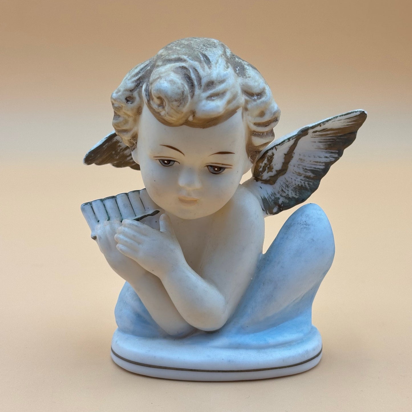 Norcrest Vintage Cherub Figurines — Pair of Angels with Wings