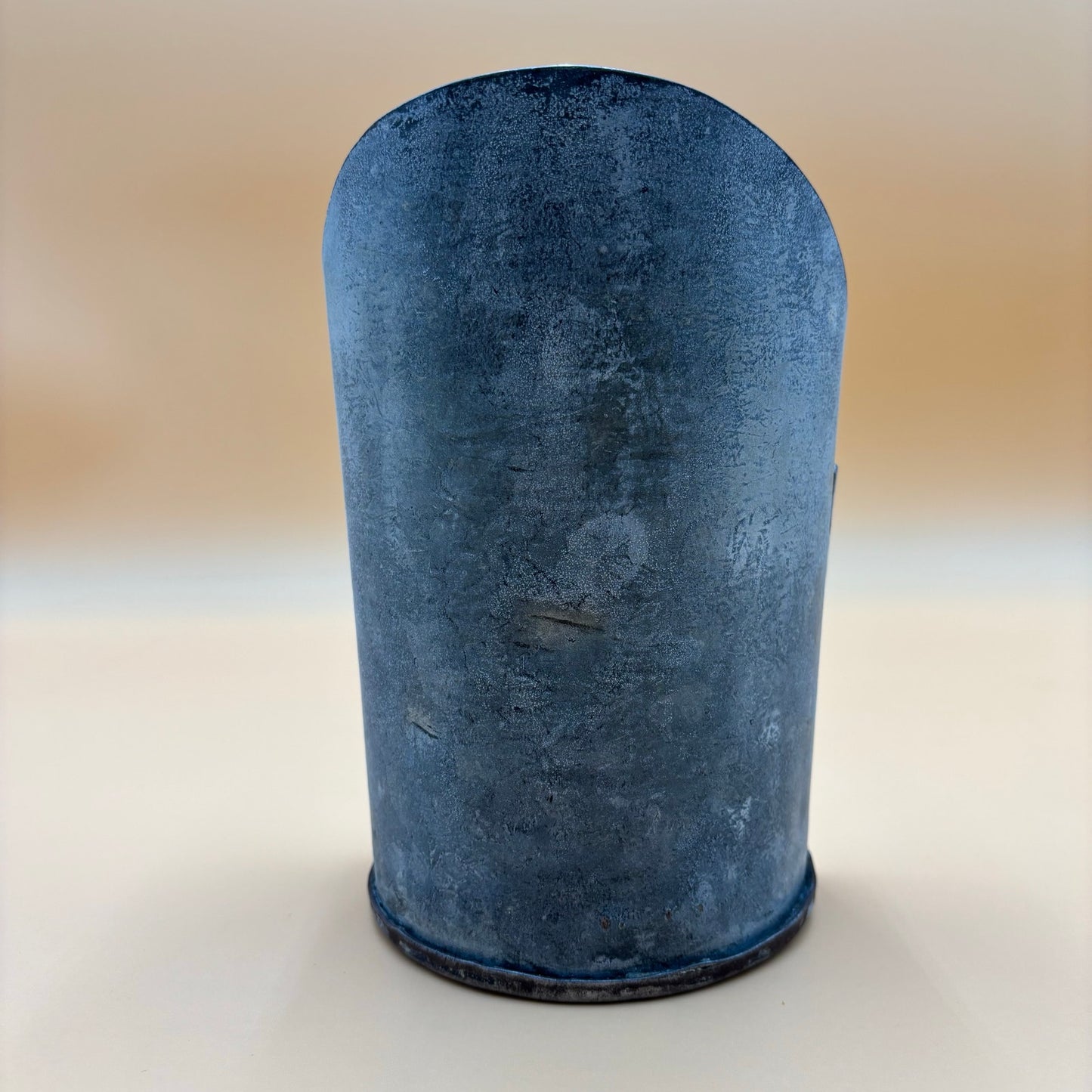 Vintage Mini Kerosene Oil Lamp with Metal Reflector Shield - Red Stripe