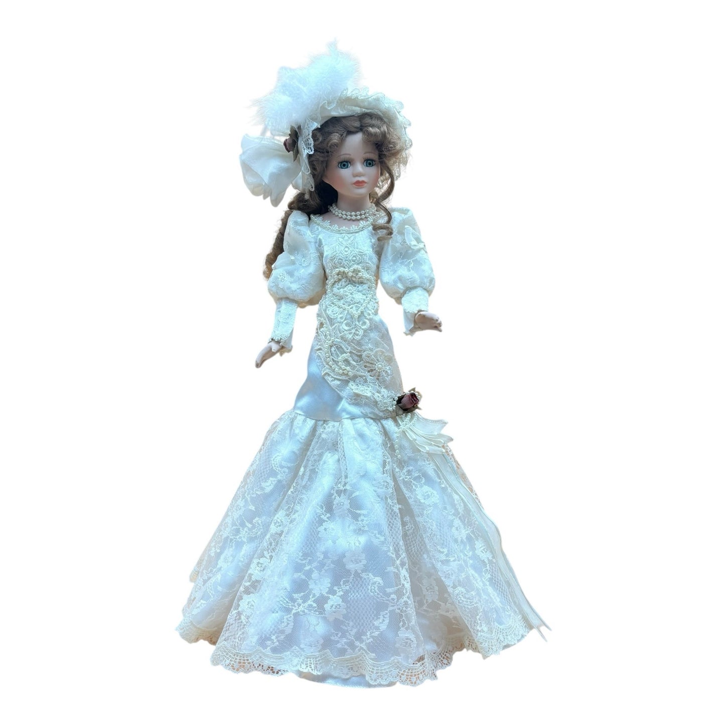 Victorian Style Porcelain Bride Doll - Numbered 1544-2024  ✏️ DETAILS: