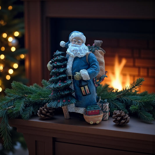 Lang & Wise Classic Santa by Susan Winget – “Santa’s Blue Coat” 1998 Figurine