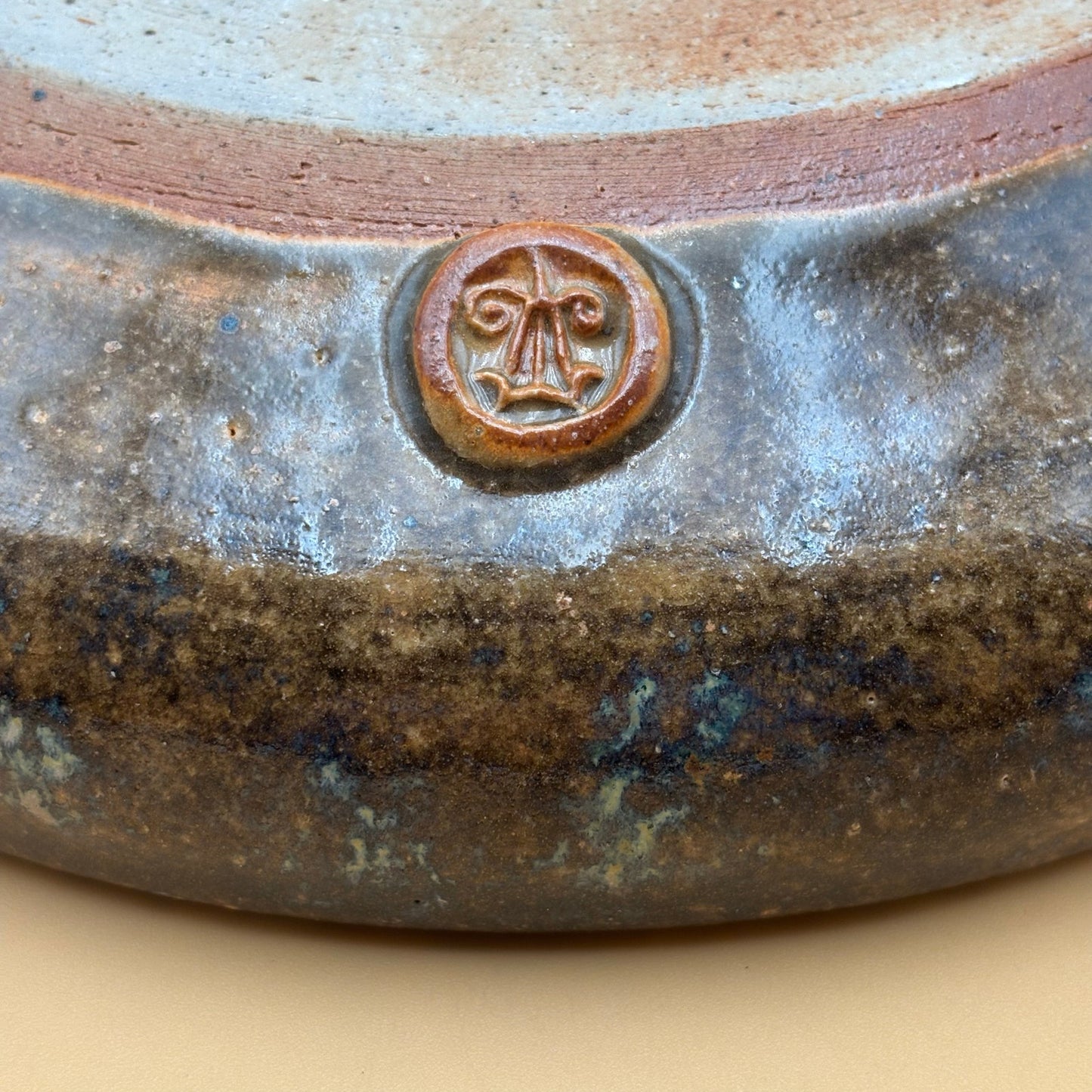 Vintage Studio Pottery Galaxy-Like Blue Glazed Bowl