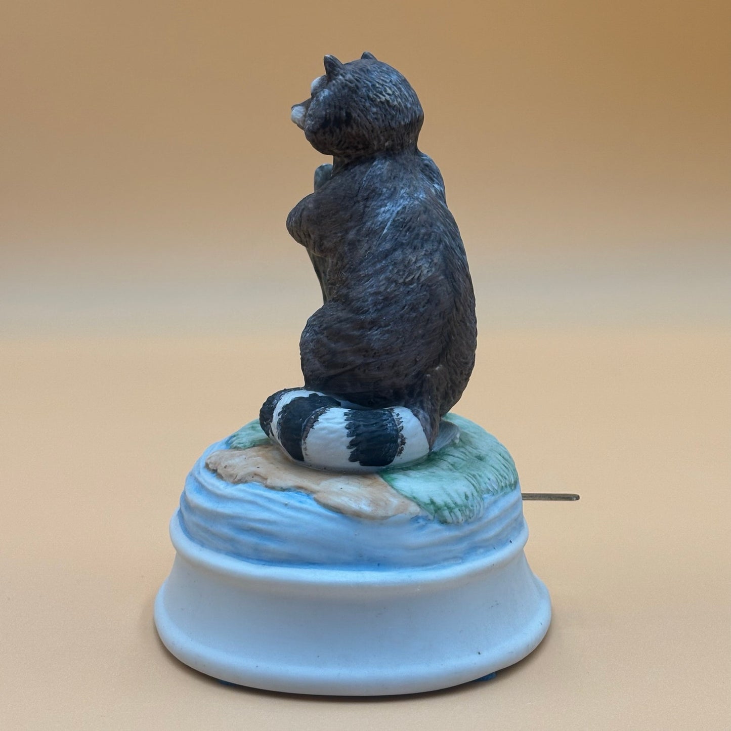 Vintage Gorham Raccoon Music Box - "Oh What A Beautiful Morning"