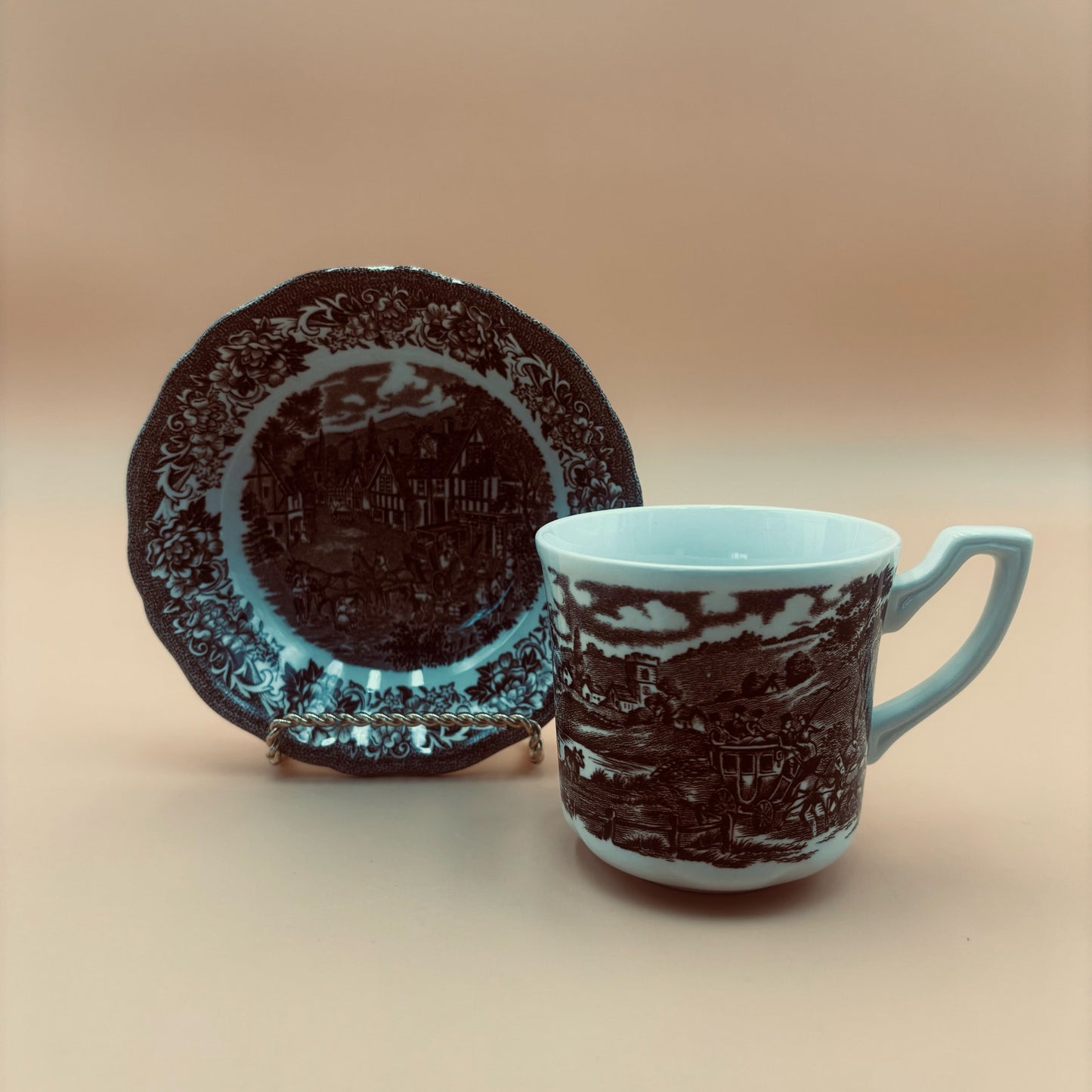 Royal Staffordshire Stratford Stage Cup and Saucer – J.&G. Meakin England