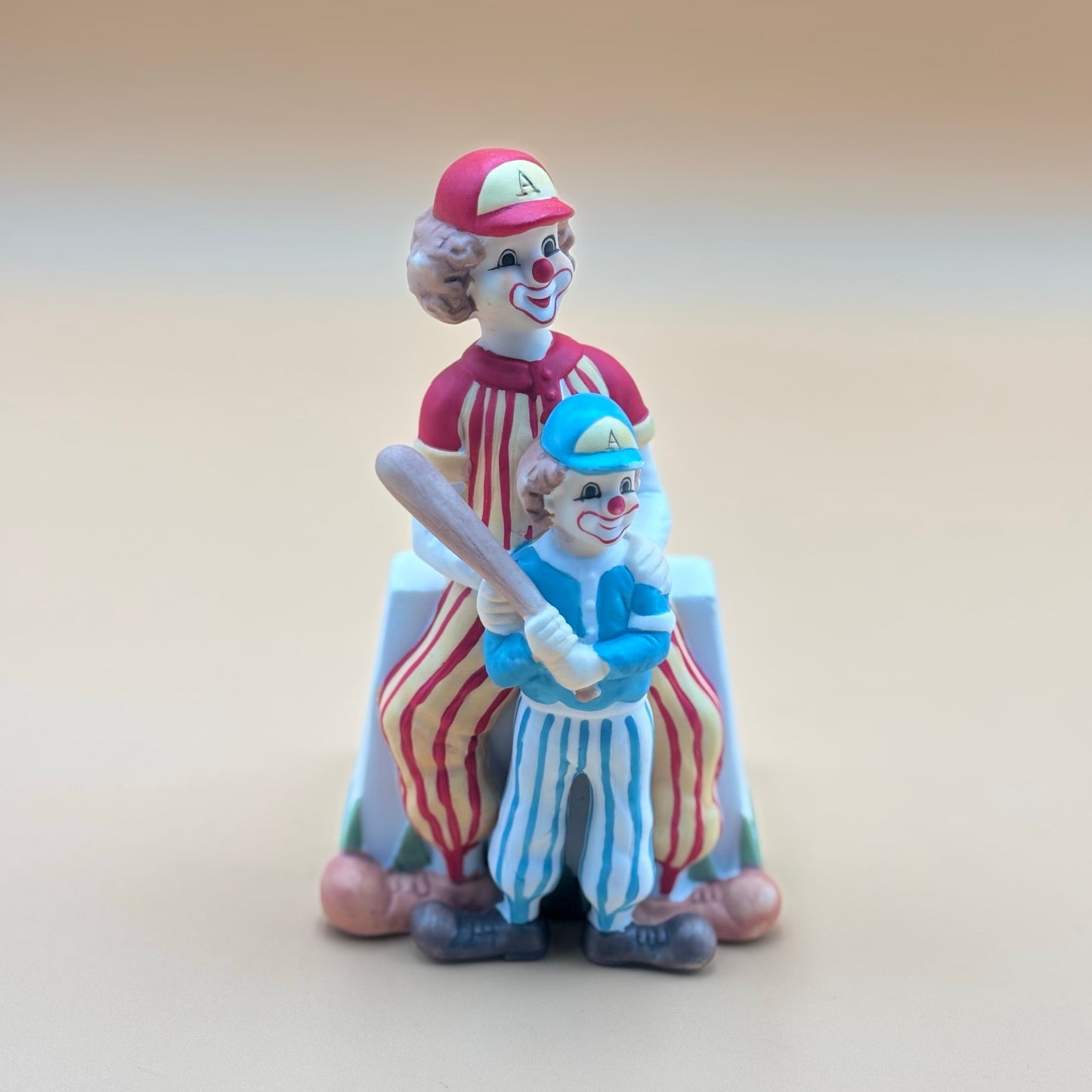 J. Byron Signed 1992 Arhart Clown Baseball Musical Figurine