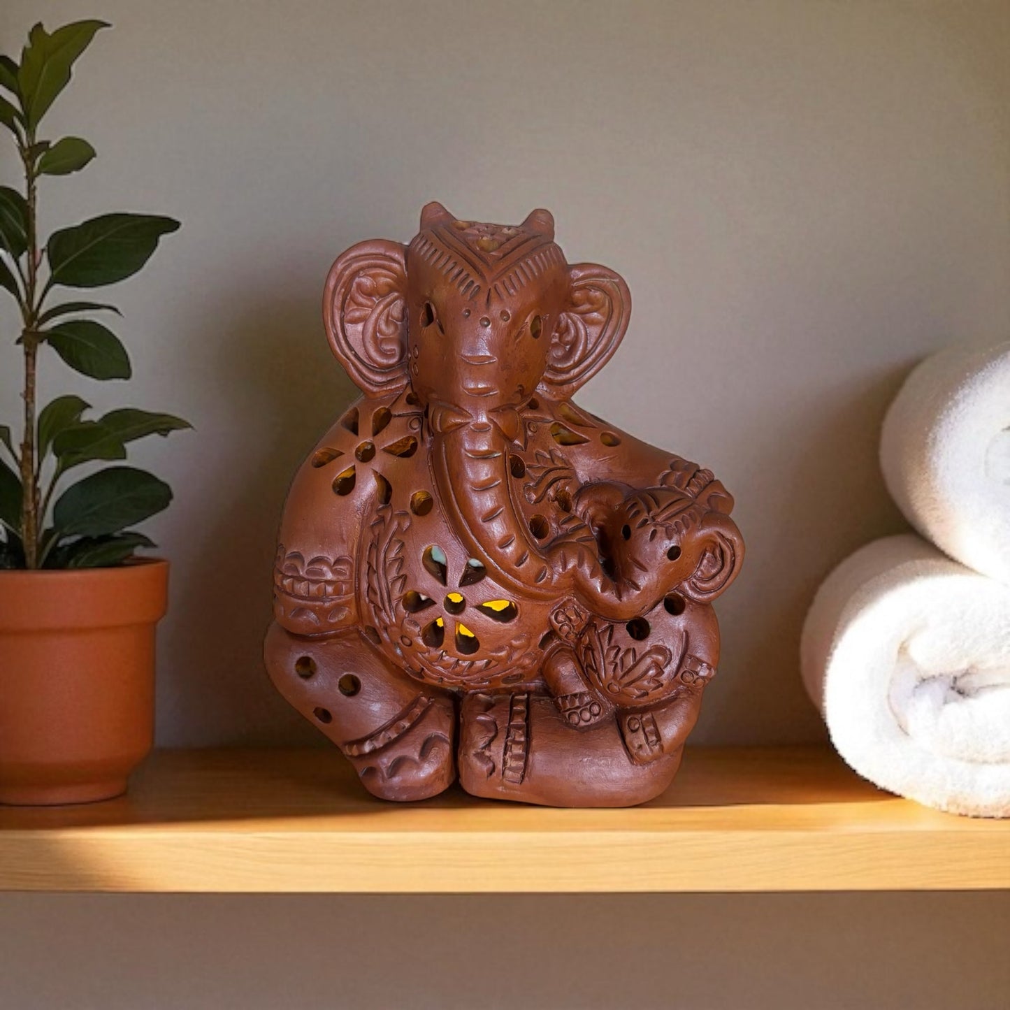 Ten Thousand Villages Mama Elephant Candle Holder – Handcrafted in Bangladesh