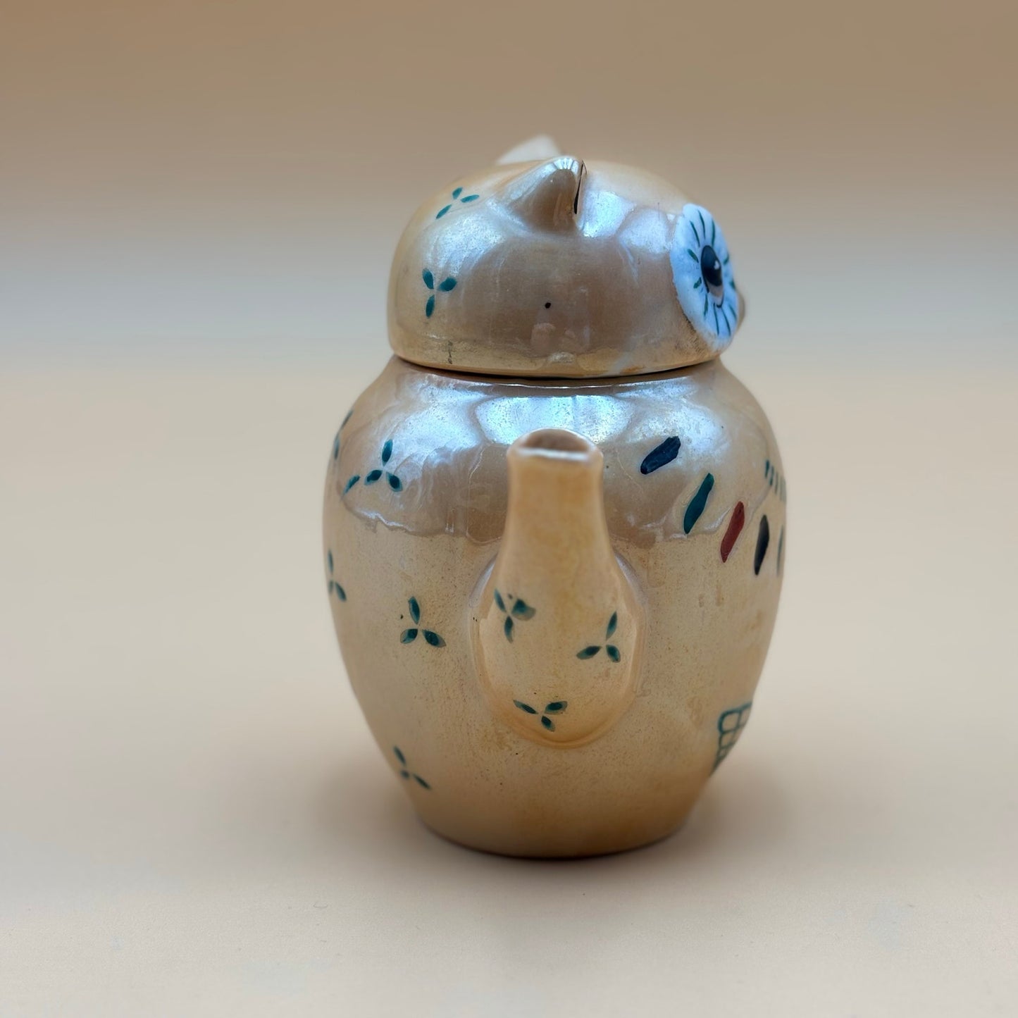 Hand Painted Shiny Vintage Ceramic Owl Teapot – Pier 1 Imports Collectible