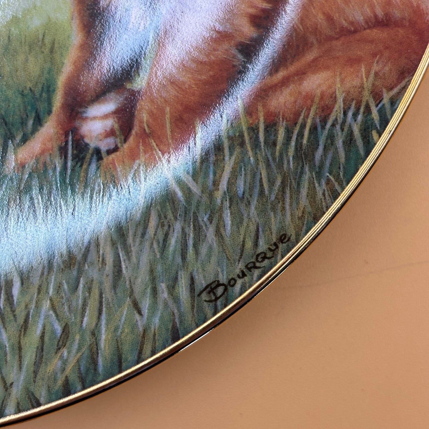 Golden Moment Collector Plate Golden Retrievers by Patricia Bourque