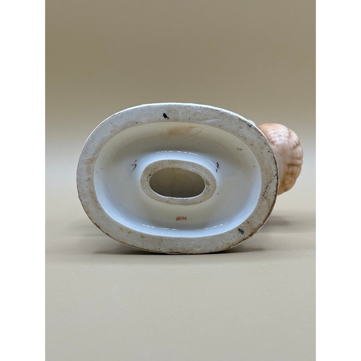 VTG Boy and Girl Orange with Basket Japanese Ceramic Figurine