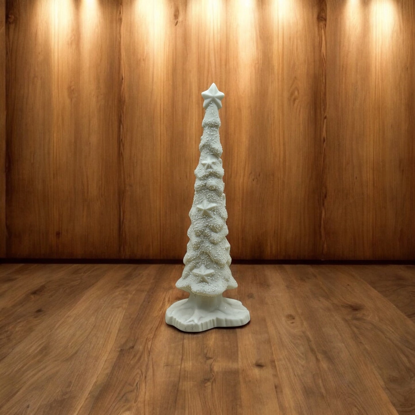 Department 56 White Bisque Christmas Tree Snowbabies Stary Pine Retired