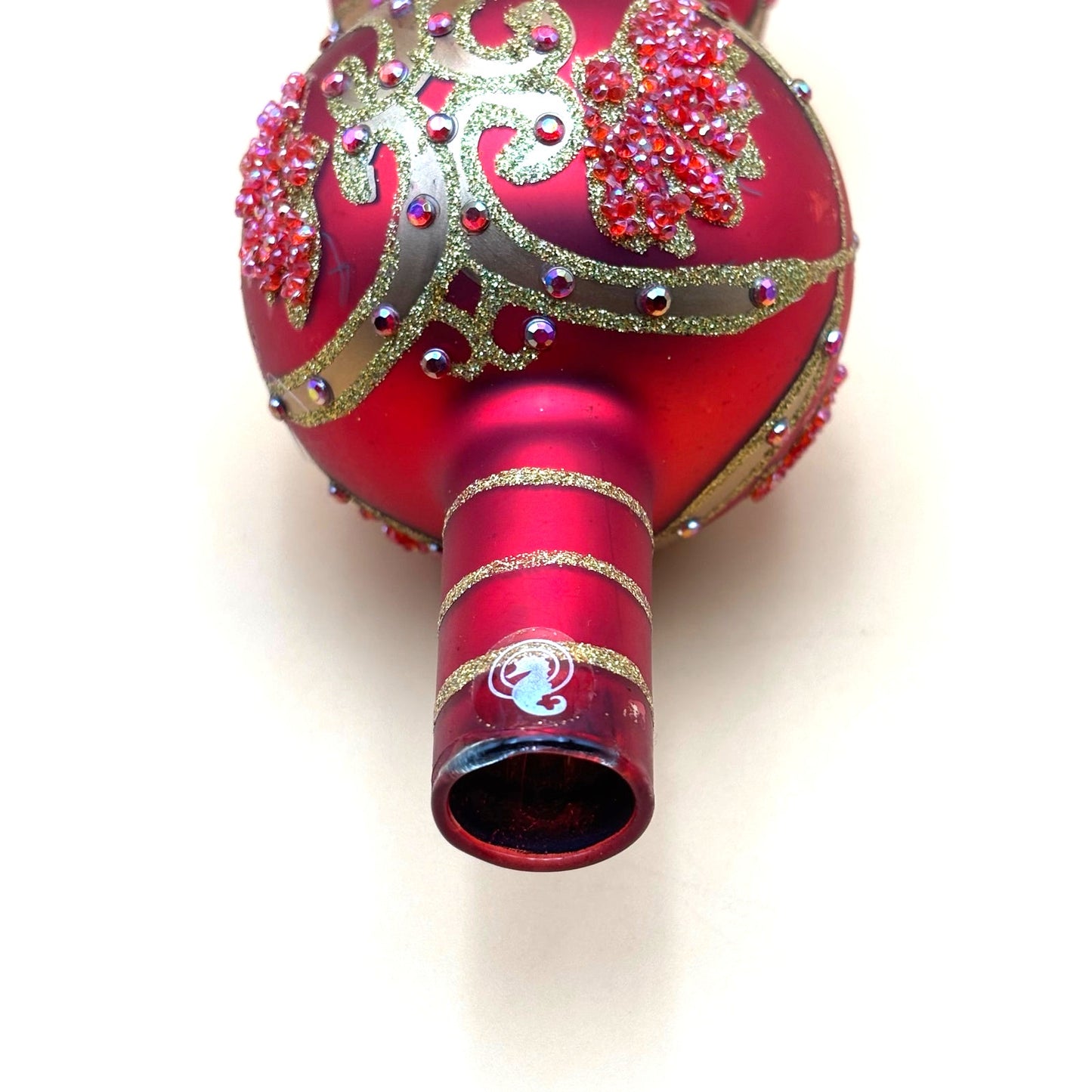 Waterford Charisma Red Glass Tree Topper 12 in.