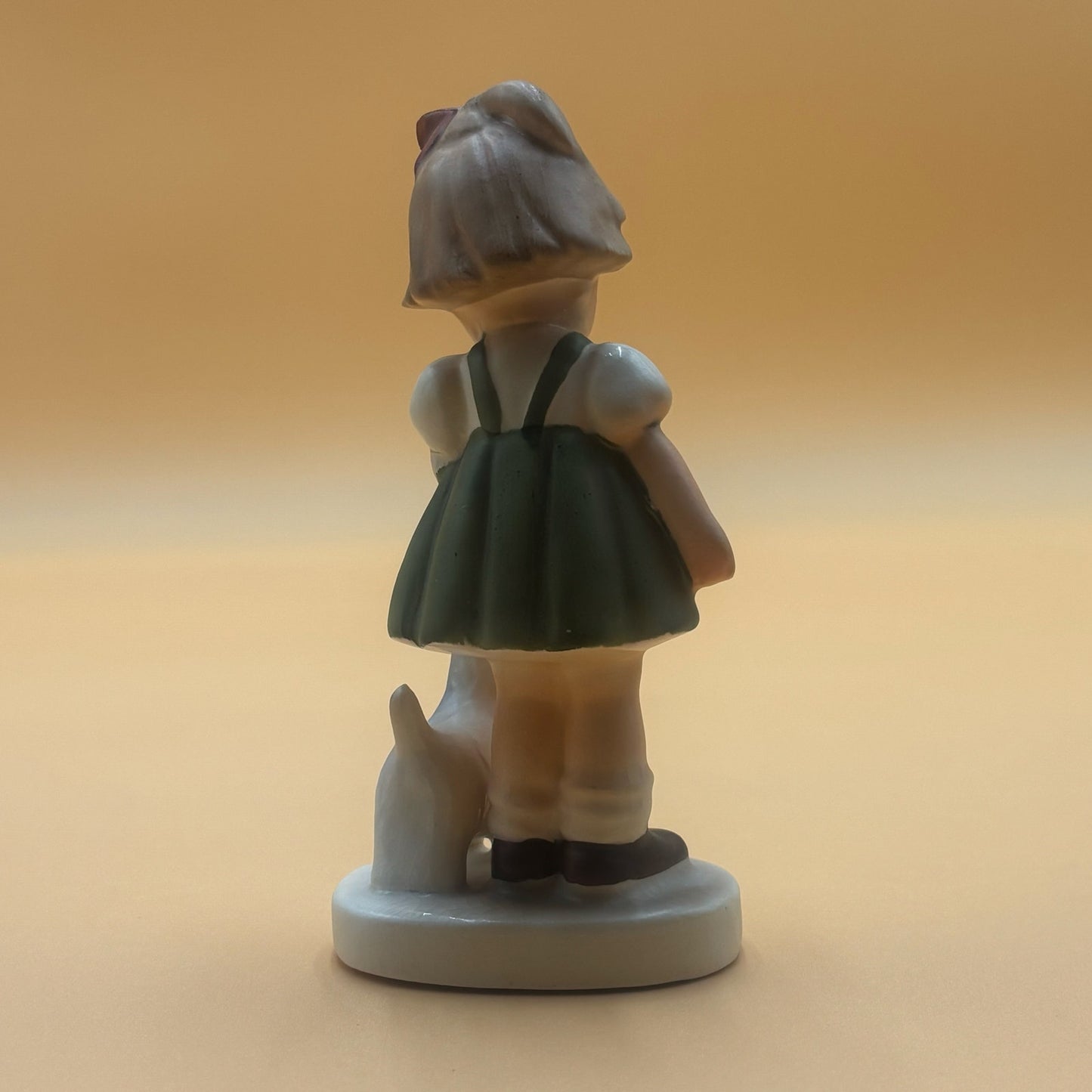 Vintage Girl with White Dog Figurine