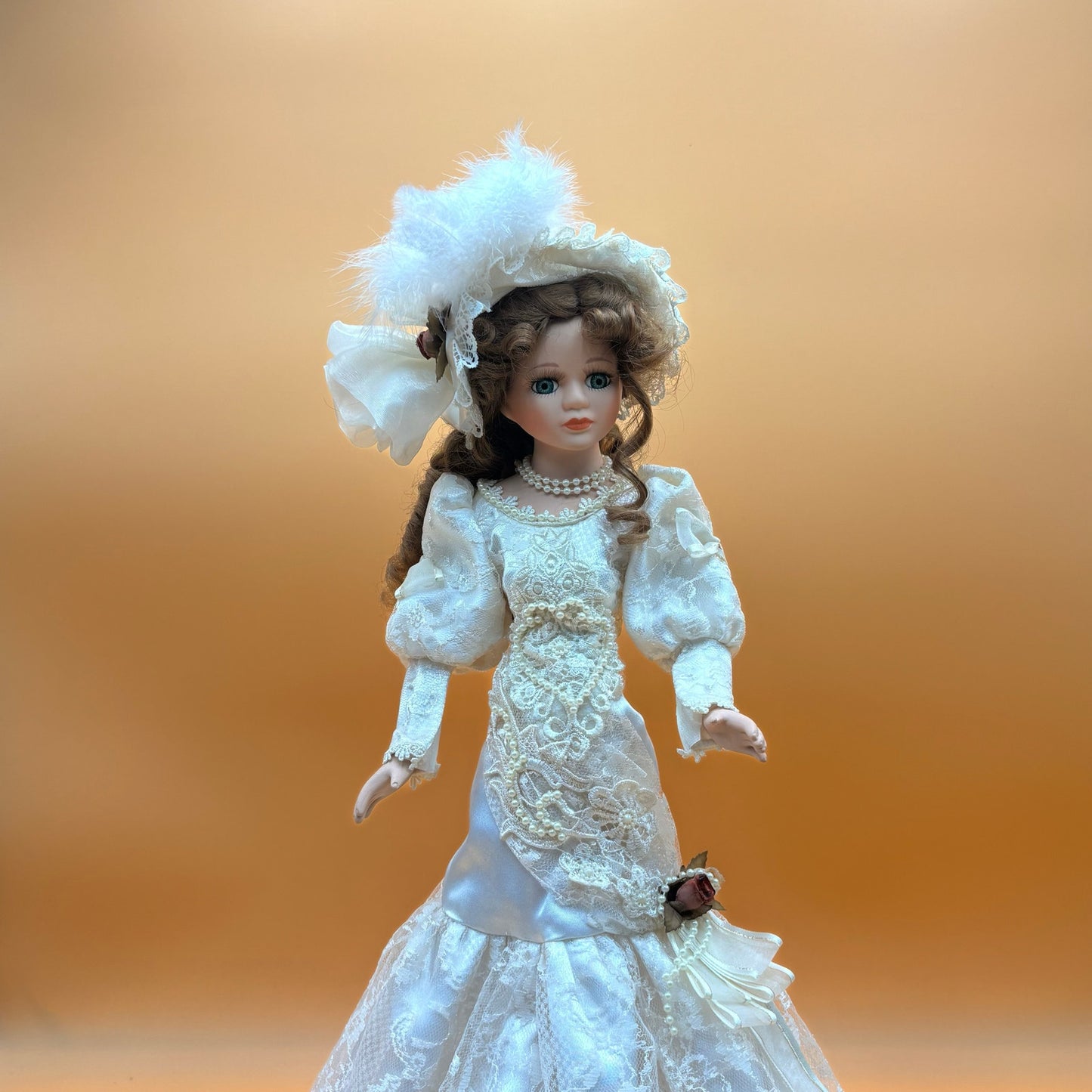 Victorian Style Porcelain Bride Doll - Numbered 1544-2024  ✏️ DETAILS:
