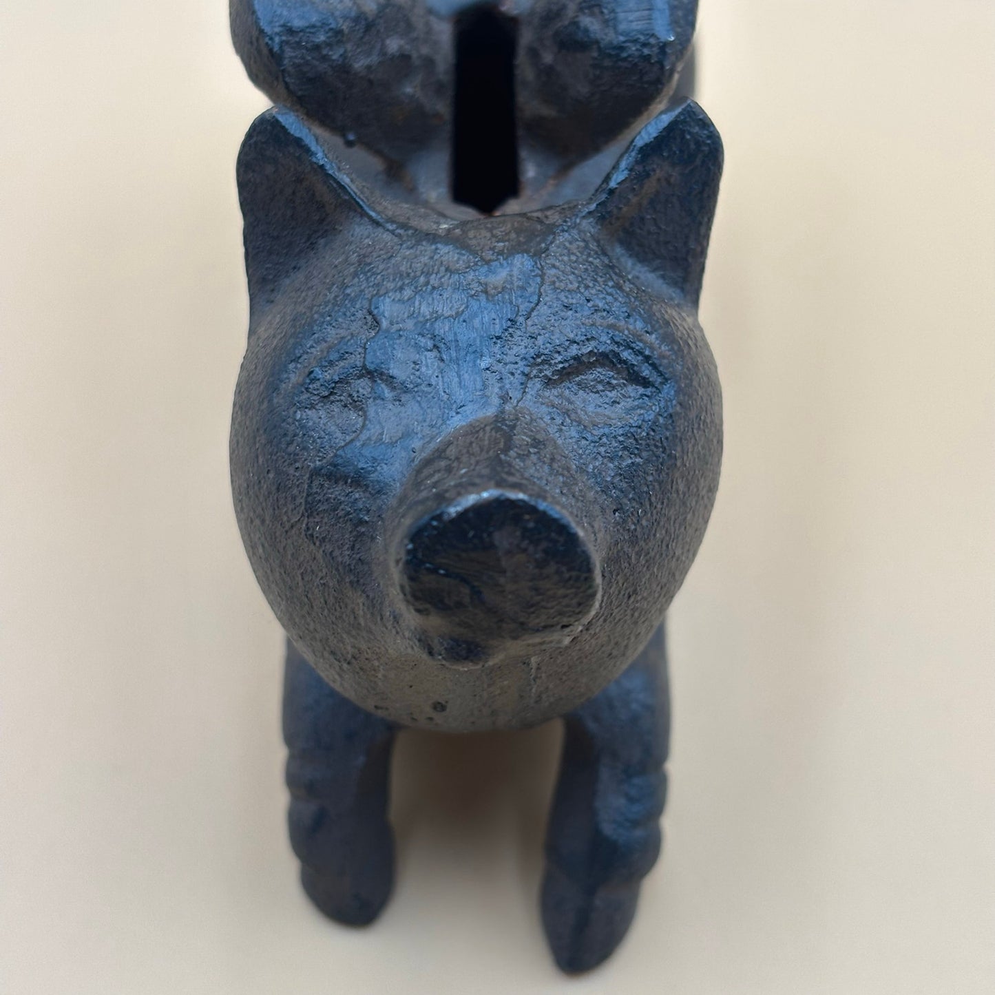 Cast Iron Flying Pig Coin Bank — Vintage Collectible