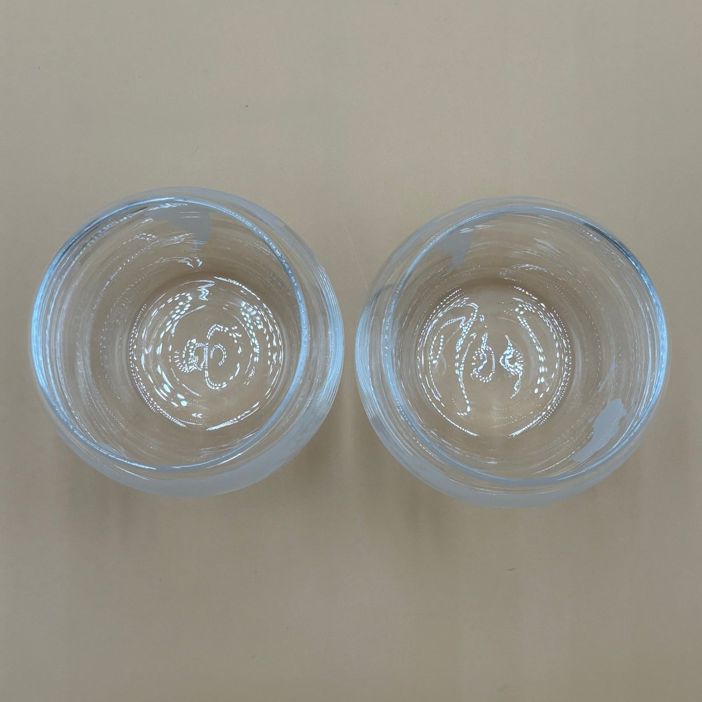 Pair of Unique Etched Globe Glasses – Frosted World Map Design