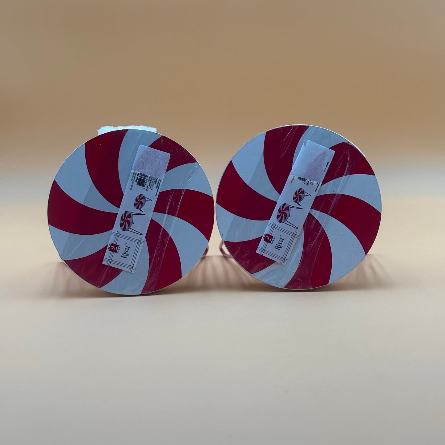 Peppermint Swirl Decorative Tables – Set of 4