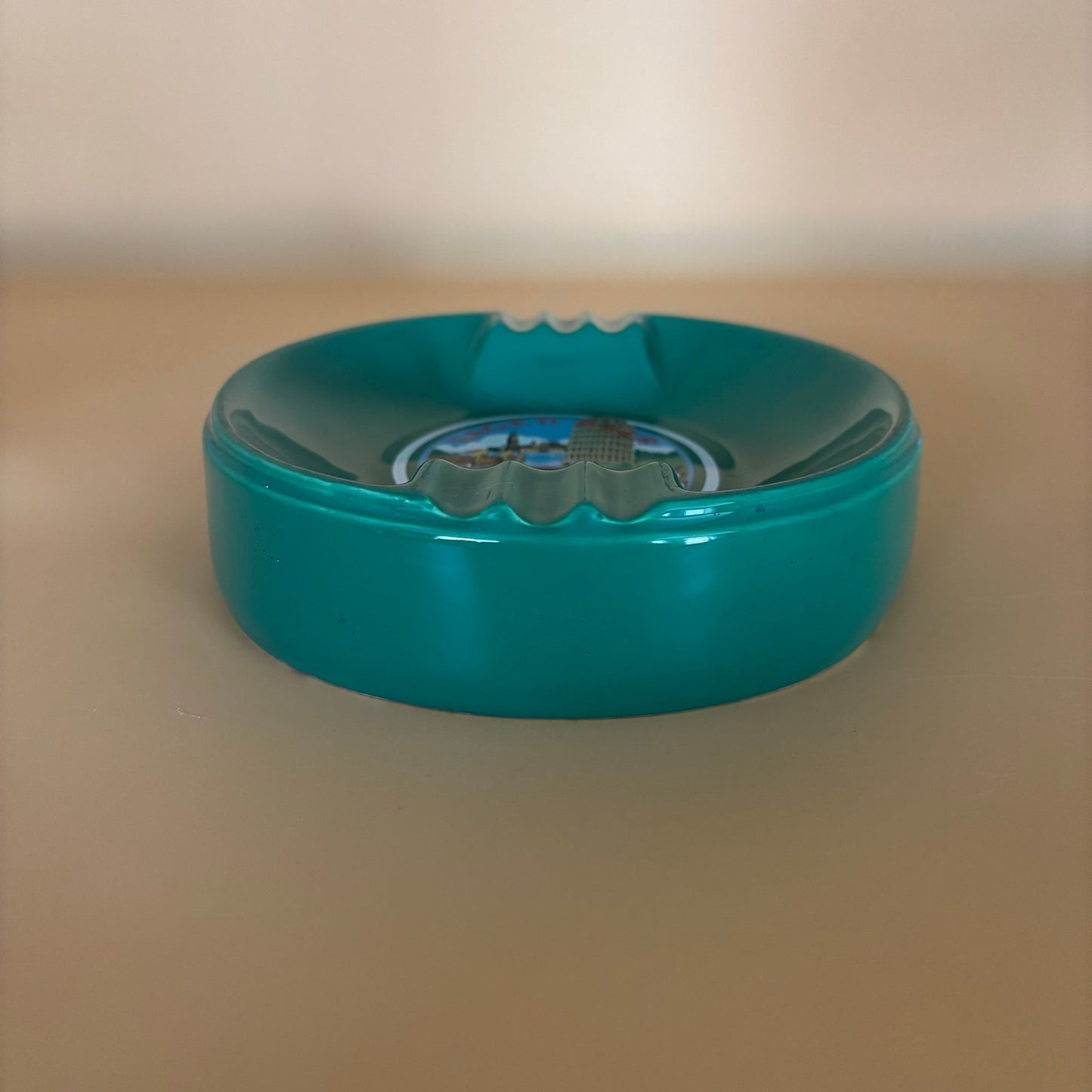 Vintage Heineken Lager Beer Green Glass Ashtray – 7.5” x 9” Heavy Pub Tray