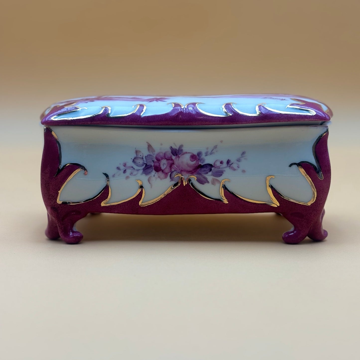 Hand Painted Porcelain Footed Dish Signed “By F. Semedo” – Sèvres-Style Scene