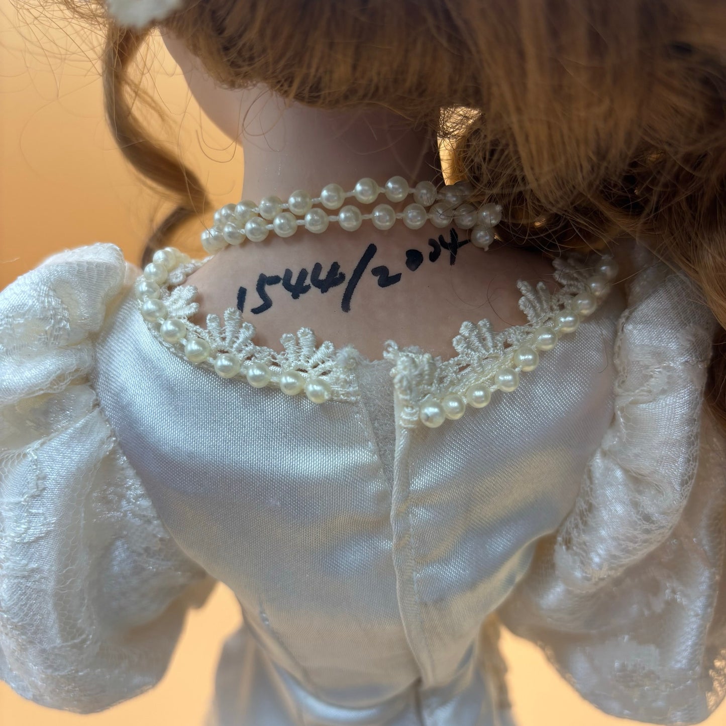 Victorian Style Porcelain Bride Doll - Numbered 1544-2024  ✏️ DETAILS: