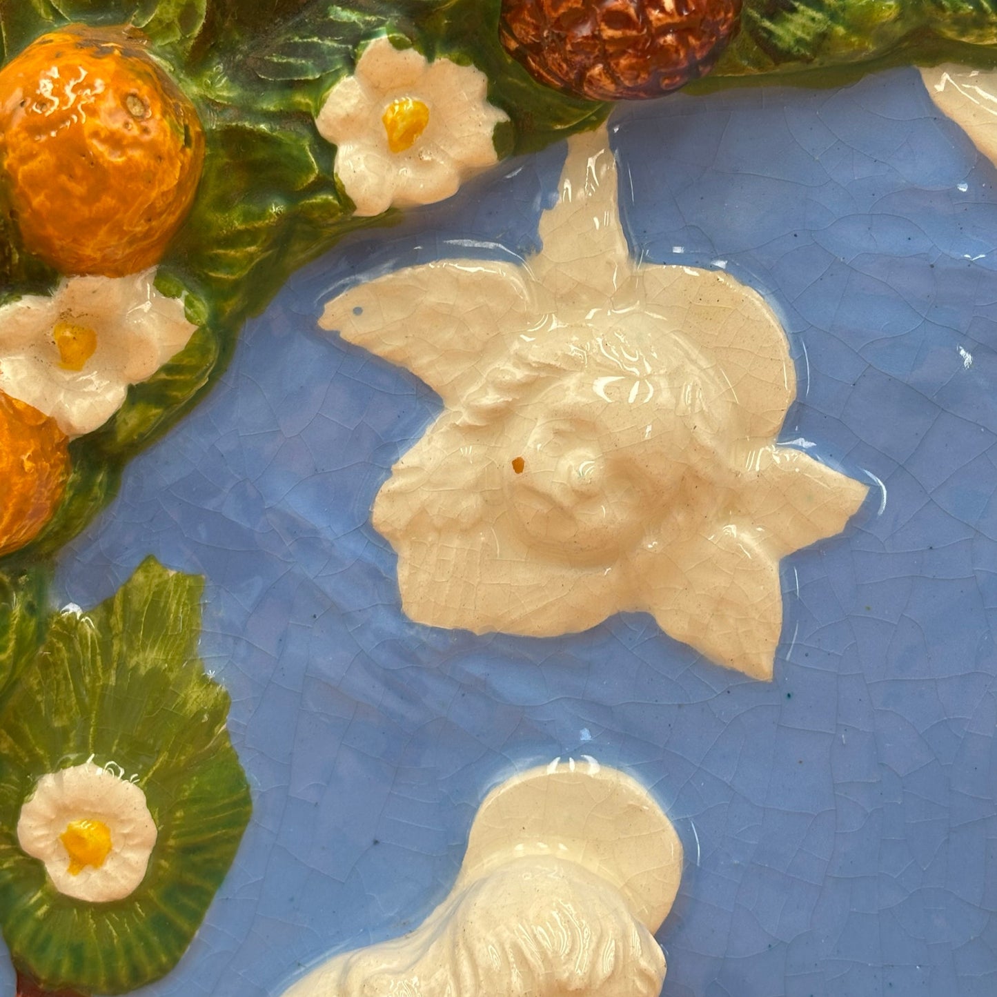 Vintage Carbone Italy Ceramic Nativity Wall Plaque – Hand-Painted, 14 3/8”