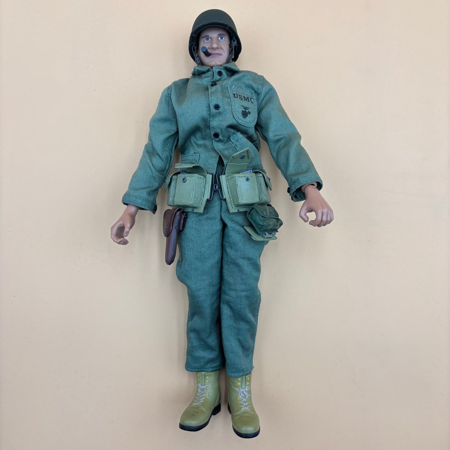 1998 & 2000 21st Century Toys Ultimate Soldier Lot – 12” USMC Marine & Army Figures with Gear, Weapons & Extra Uniforms