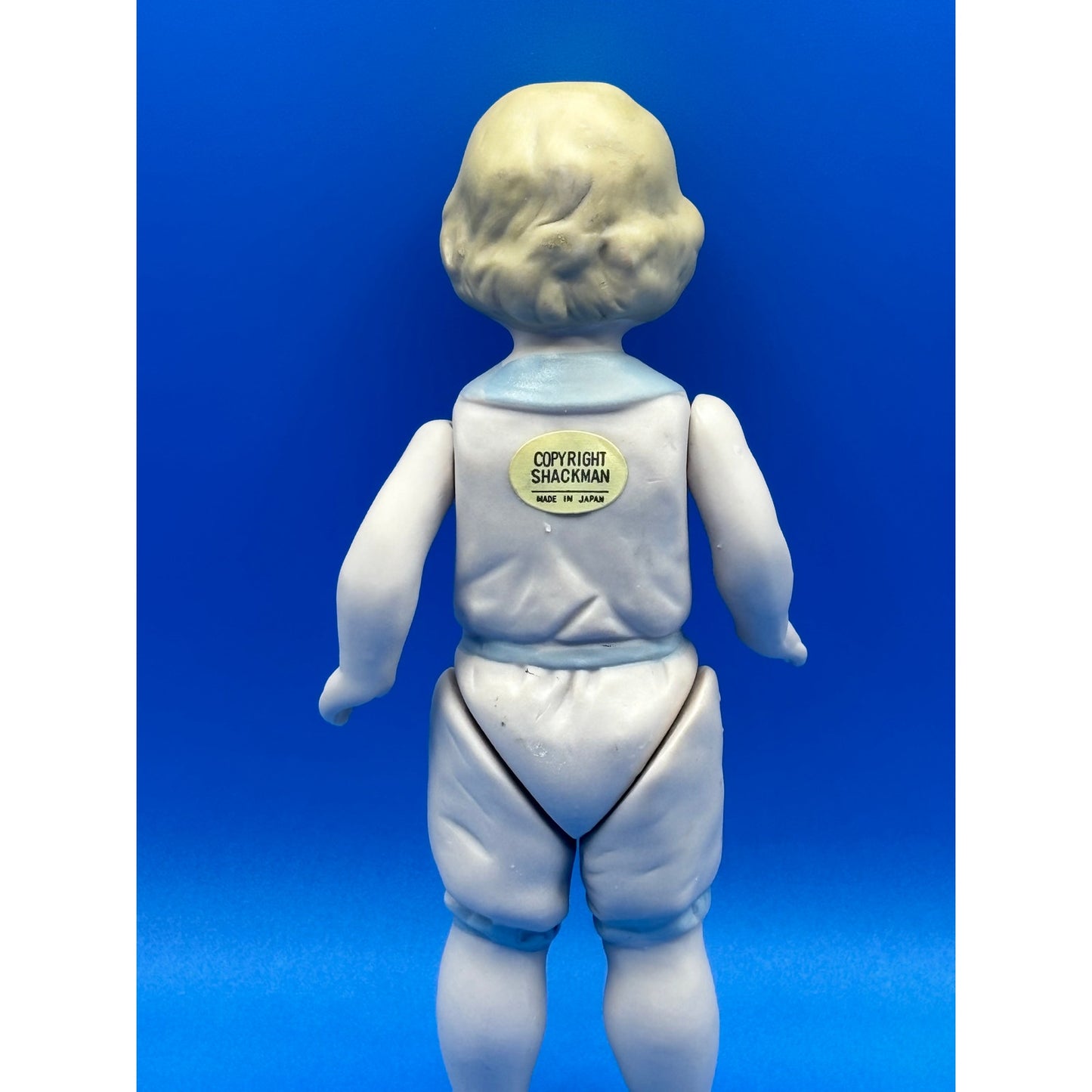 VTG Shackman Made in Japan All Bisque  Jointed Sailor Doll 7in. Swimming Suit