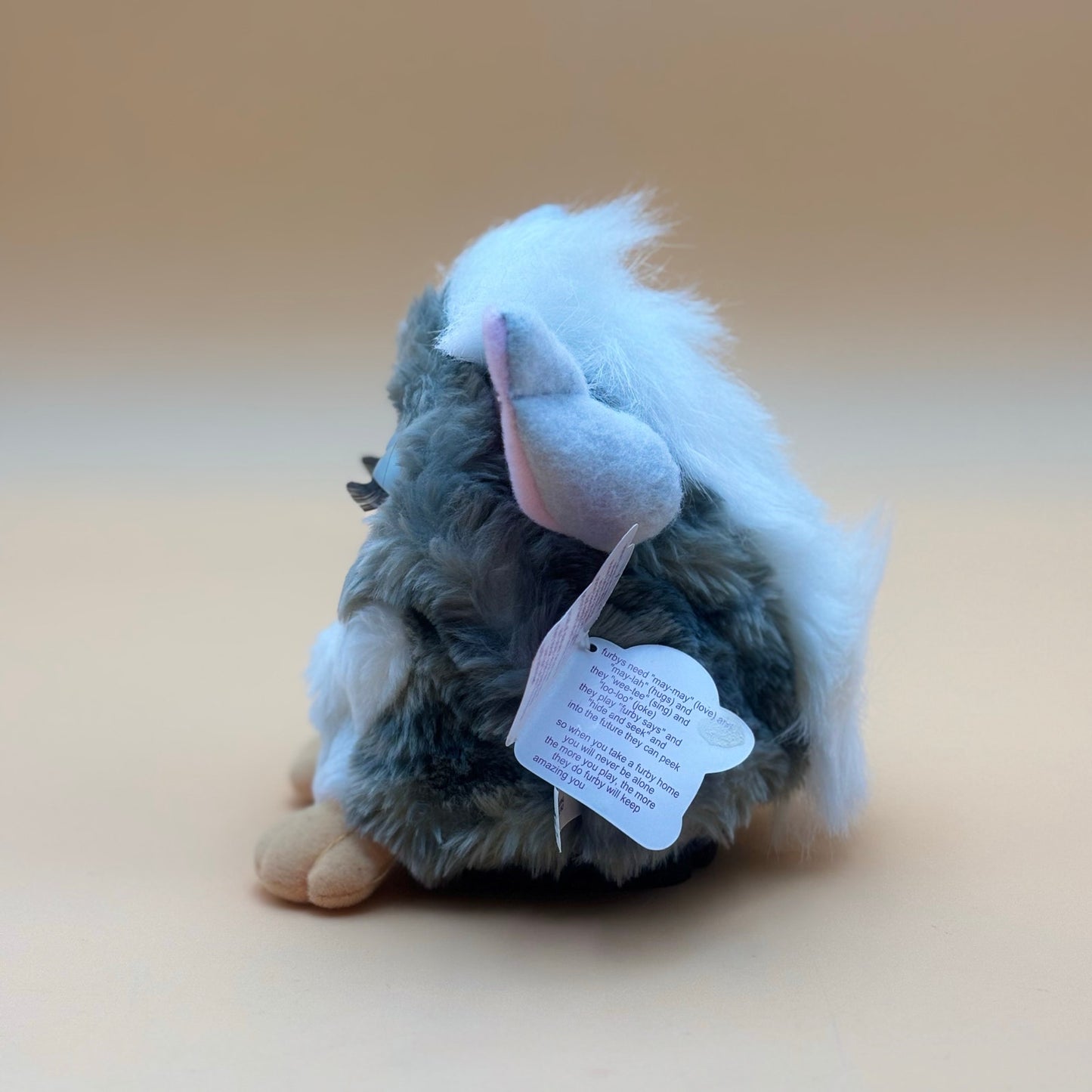 FURBY 1998 Tiger Electronics Furby in Box (Working) Gray & White