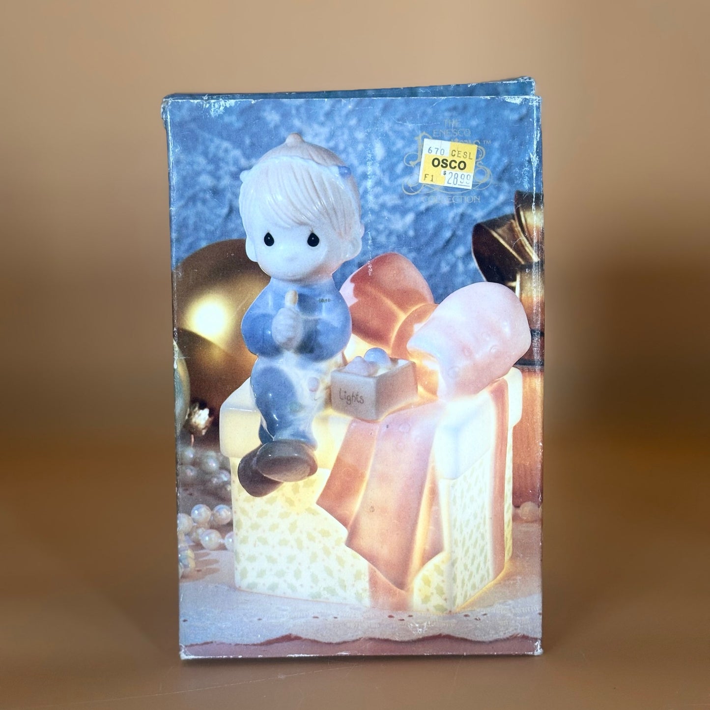 Precious Moments Enesco Lighted Gift Figurine – Boy Praying – 1991