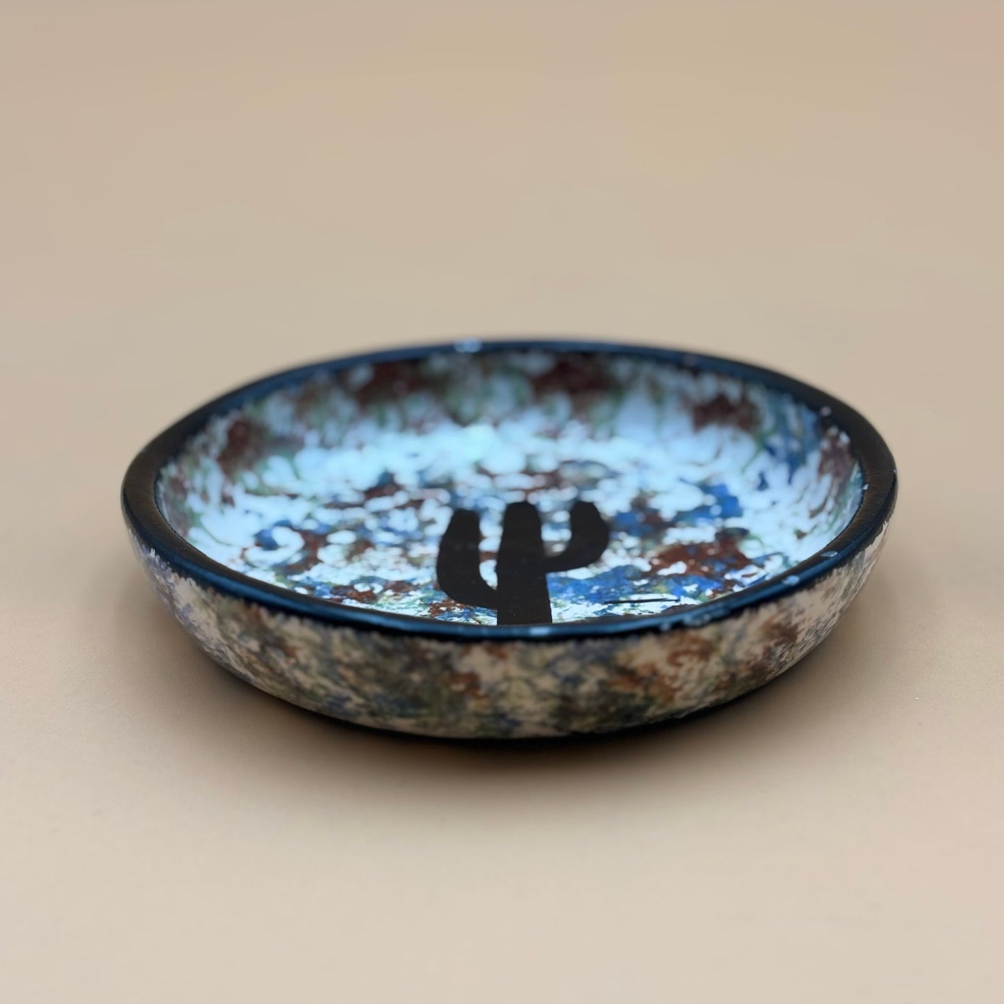 Vintage Mission Pottery Southwest Cactus Dish (1976)