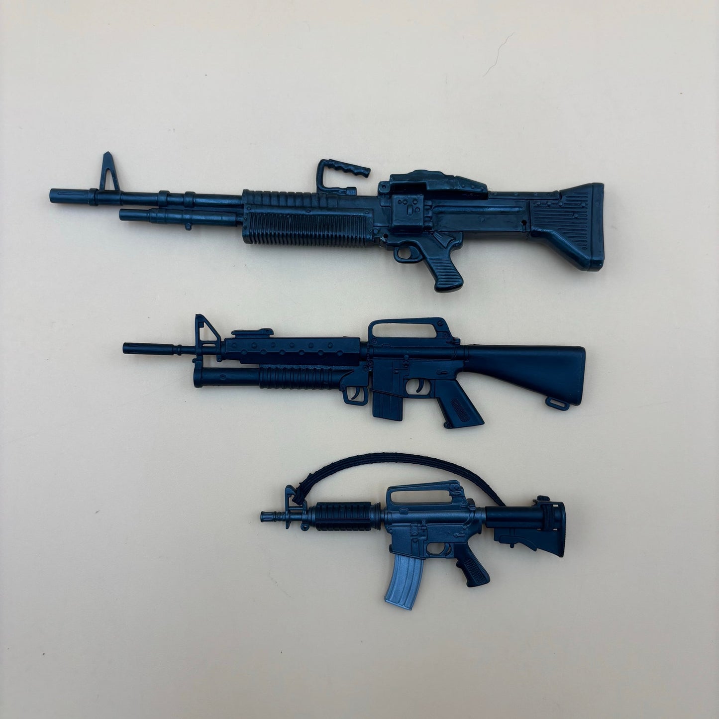 Vintage 1:6 Scale Action Figure Weapons Lot – FAL Rifle, M16 Rifle, and M4 Carbine