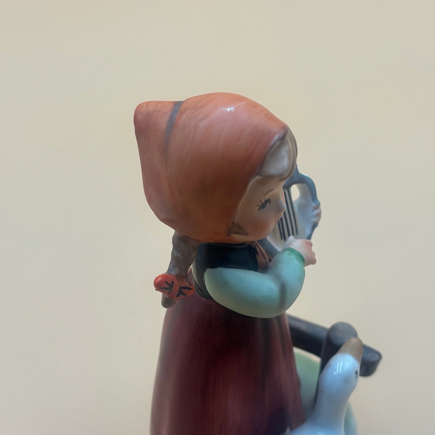 Vintage Erich Stauffer Girl with Lyre & Duck Figurine #44/96