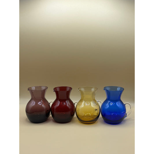 Lot Of 4 Jewel Tone Miniature Pitchers From Enesco Made In Japan