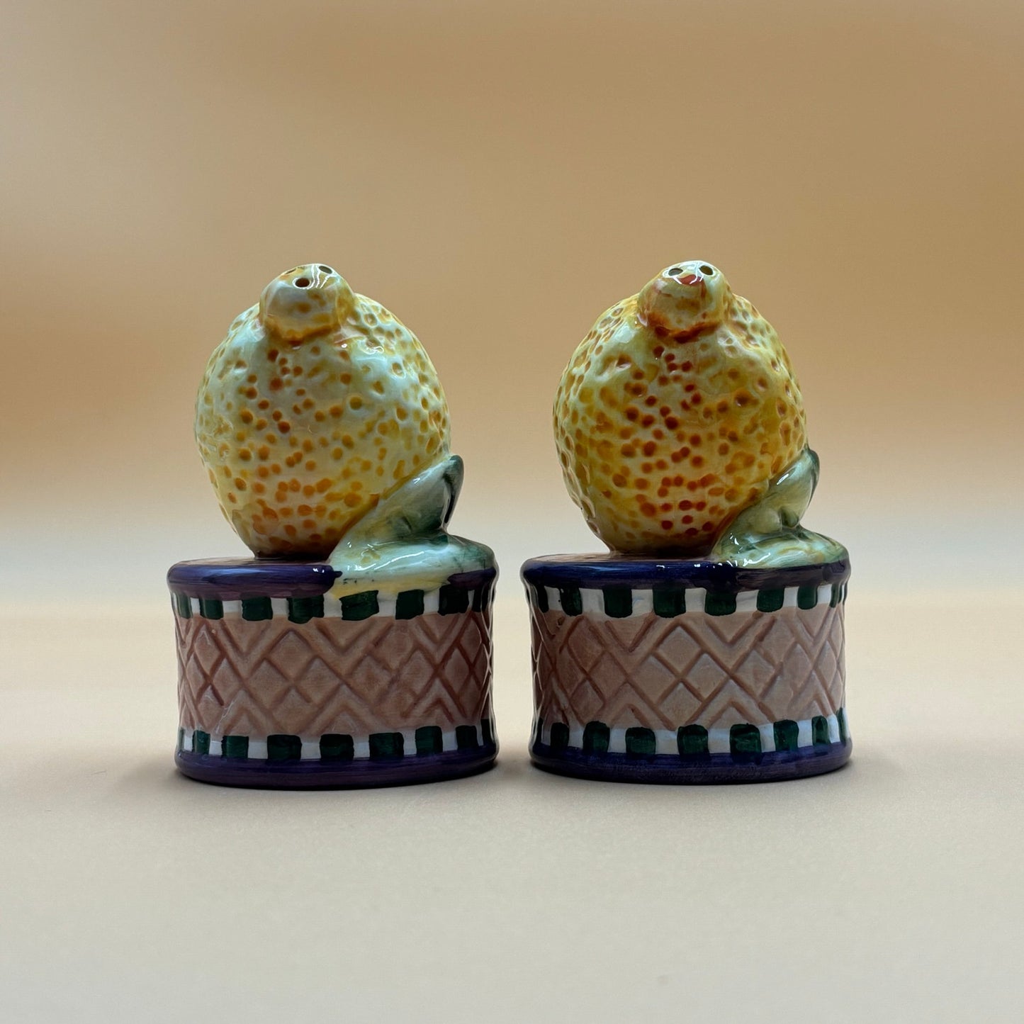 Vintage Lemon Salt & Pepper Shakers