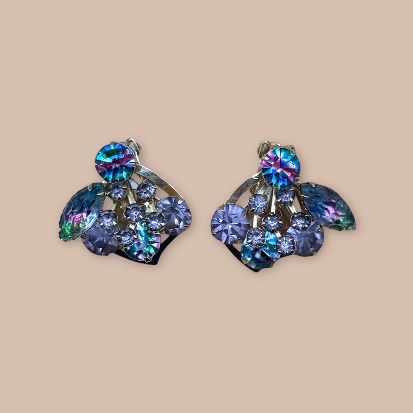 Selro Selini Watermelon Rhinestone Butterfly Brooch & Earrings – Rare Set