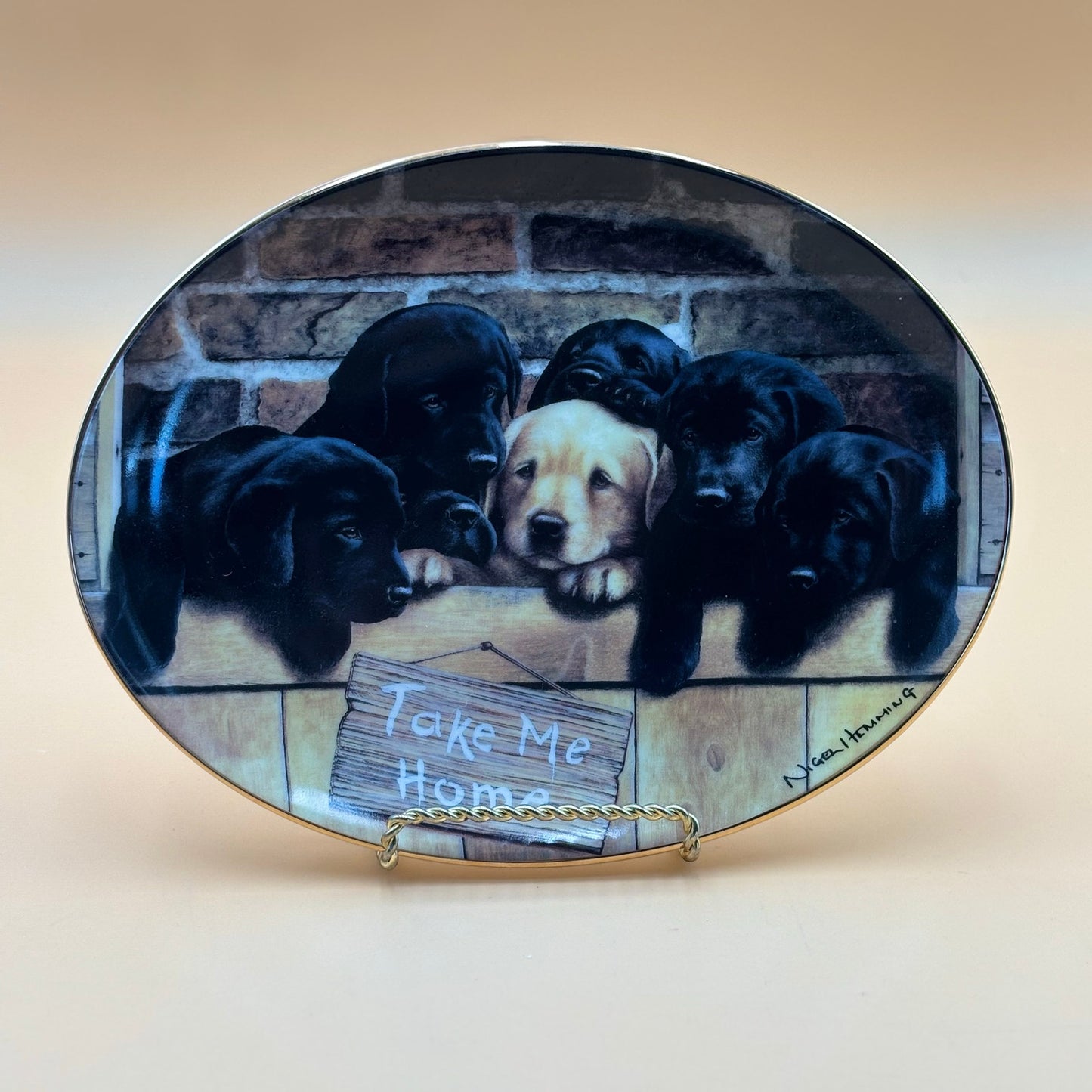 Nigel Hemming Franklin Mint Labrador Retriever Collector Plates – Set of 2