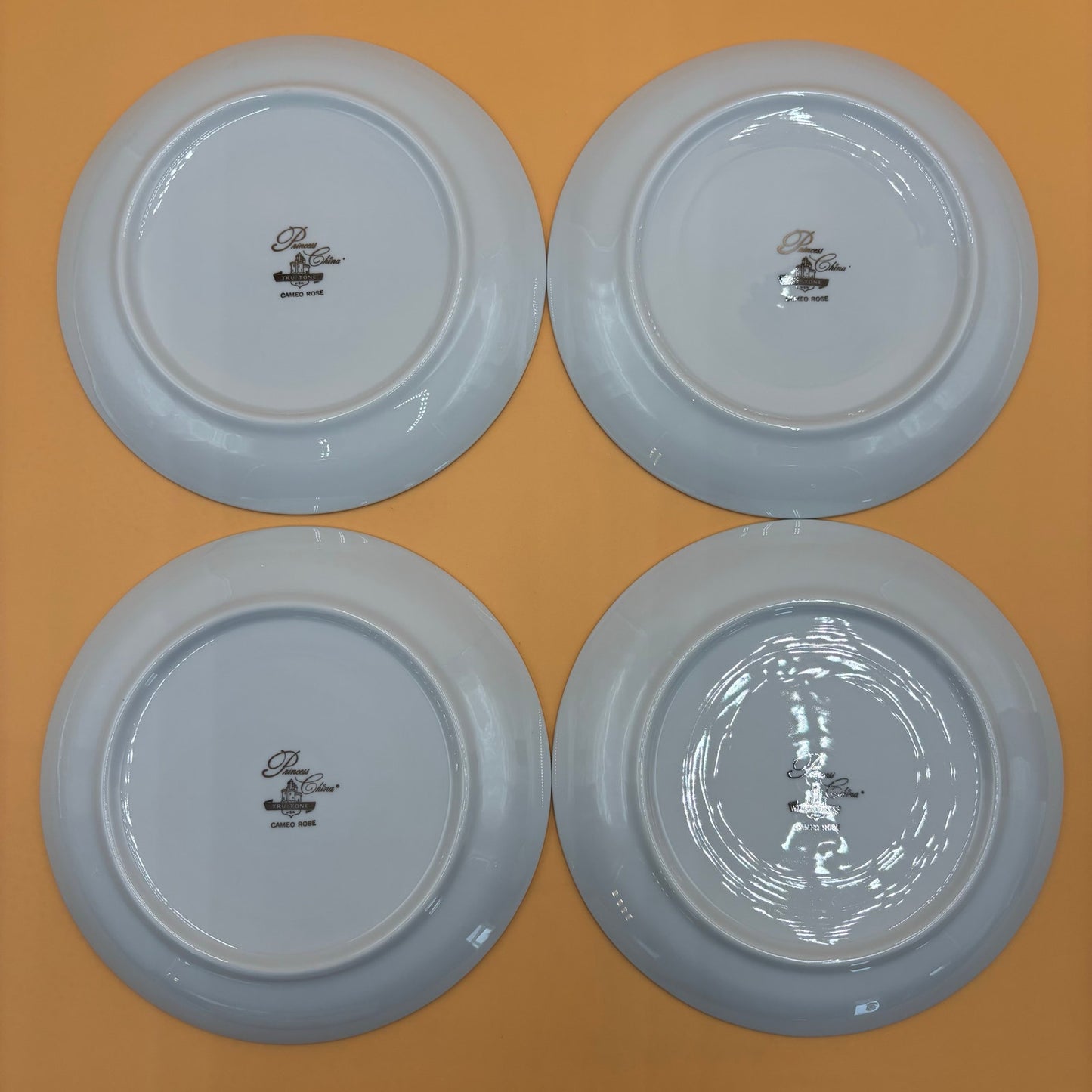 Princess China "Cameo Rose" Salad Plates - Set of 8 - Tru-Tone