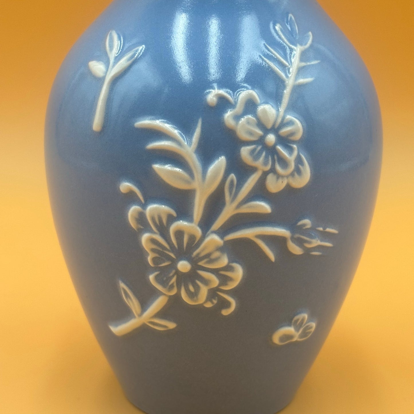Stangl Pottery Blue Vase – Applique 4007 7"