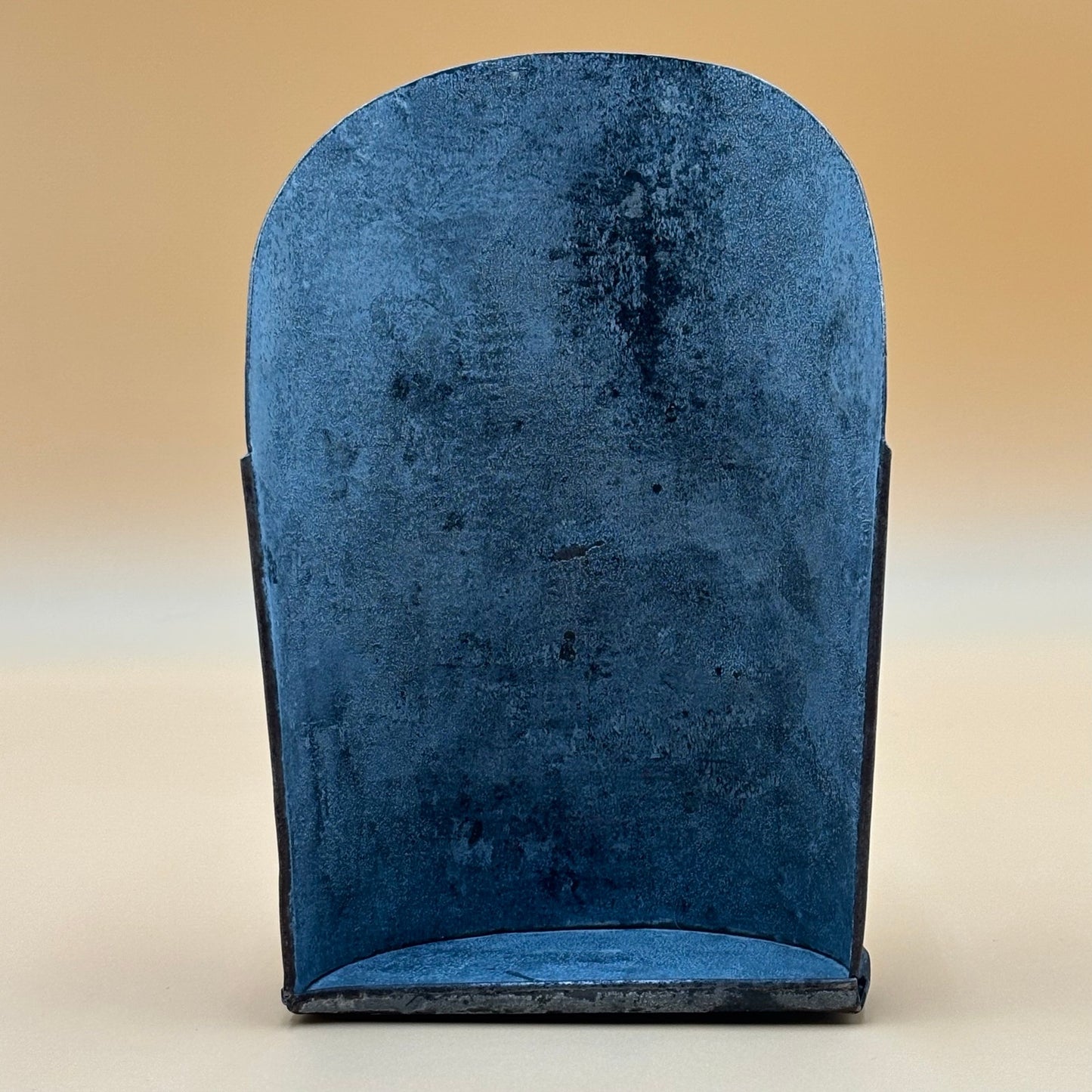 Vintage Mini Kerosene Oil Lamp with Metal Reflector Shield - Red Stripe