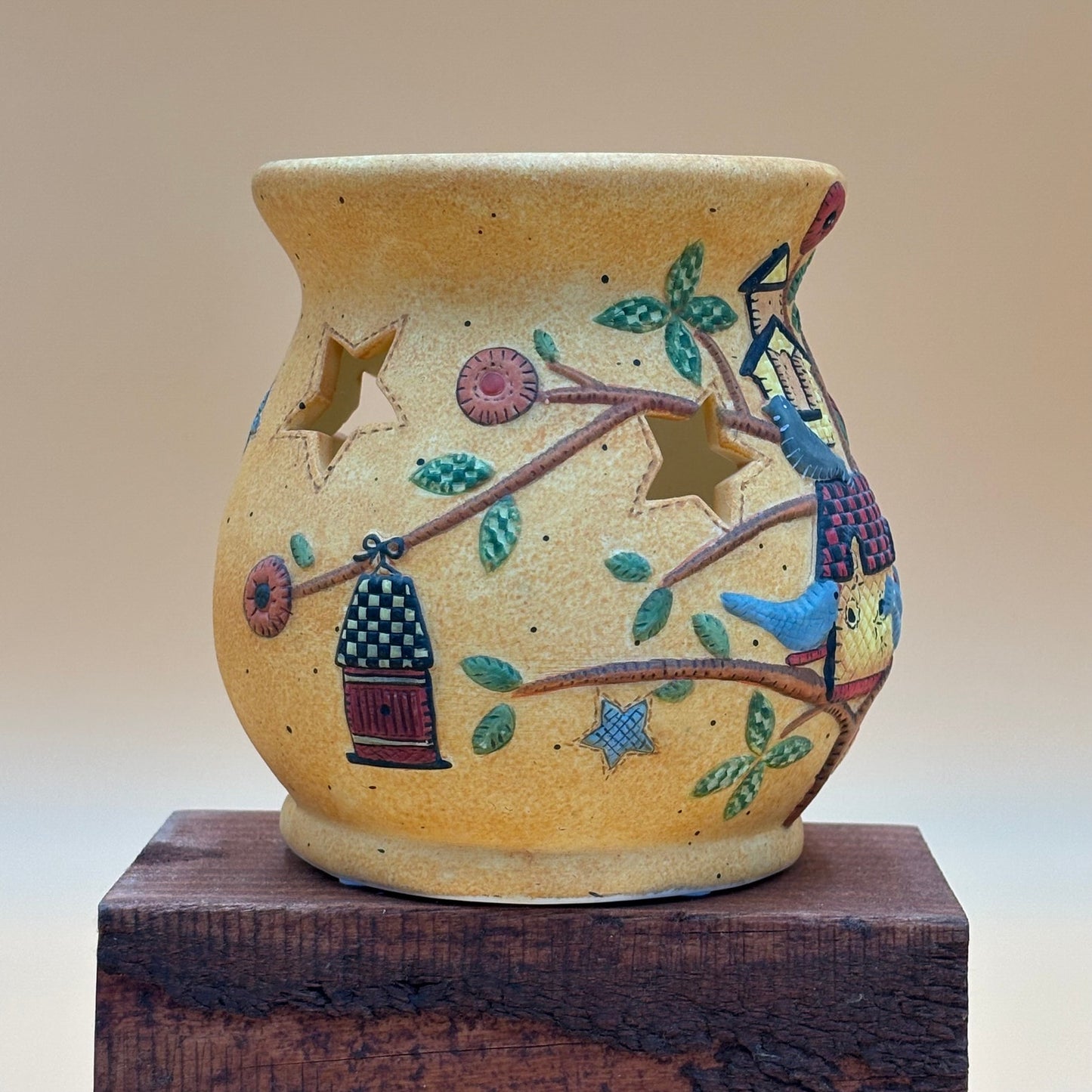 Lang Melting Pots Candle Wax Warmer "Life Is A Song" Folk Art