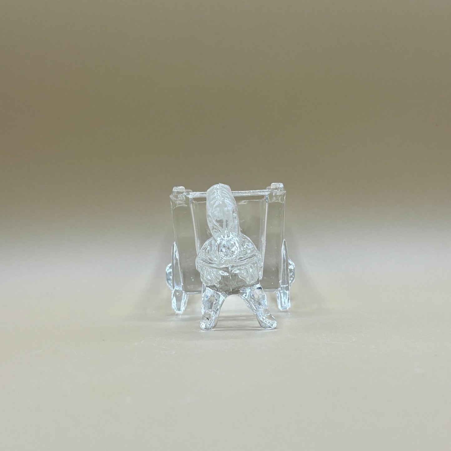 VTG Clear Glass Donkey Cart - Candy or Trinket Dish 4.5" Long